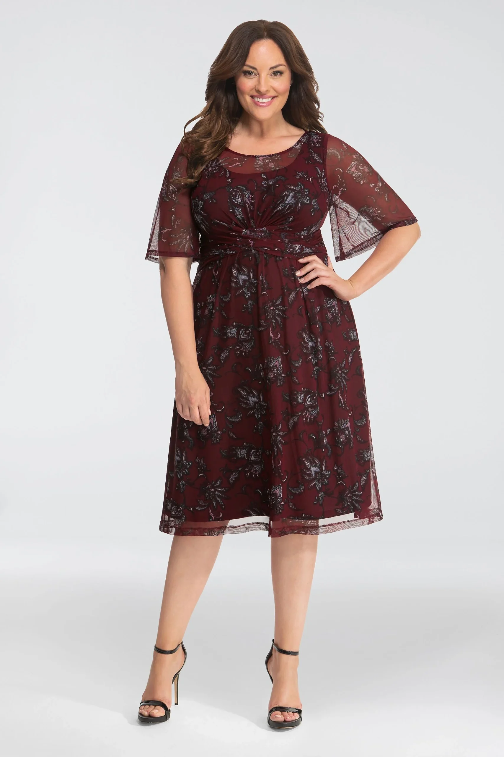 Katarina Mesh Plus Size A-Line Dress