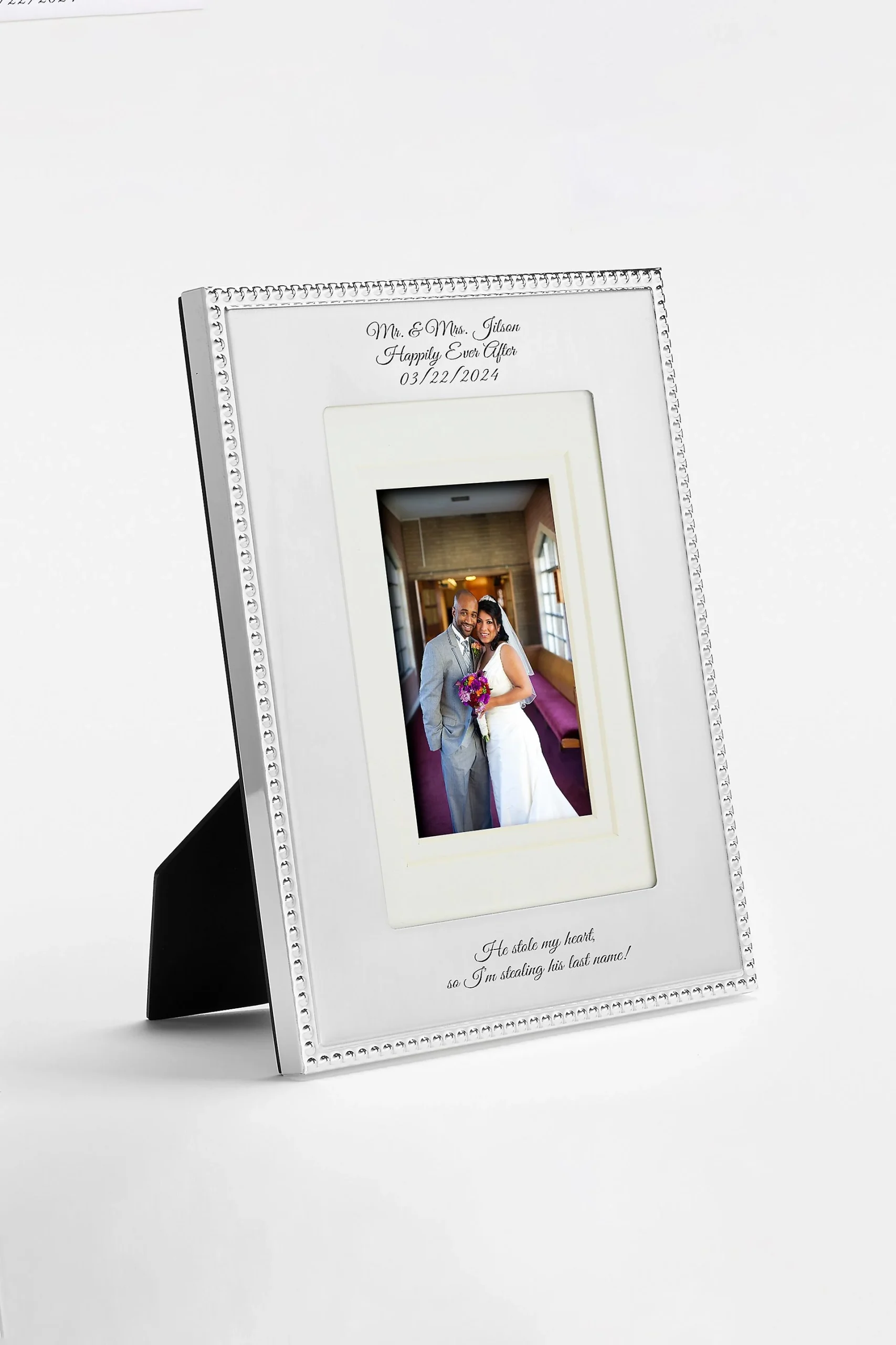 Kittenish Engraved Silver 5x7 Picture Frame