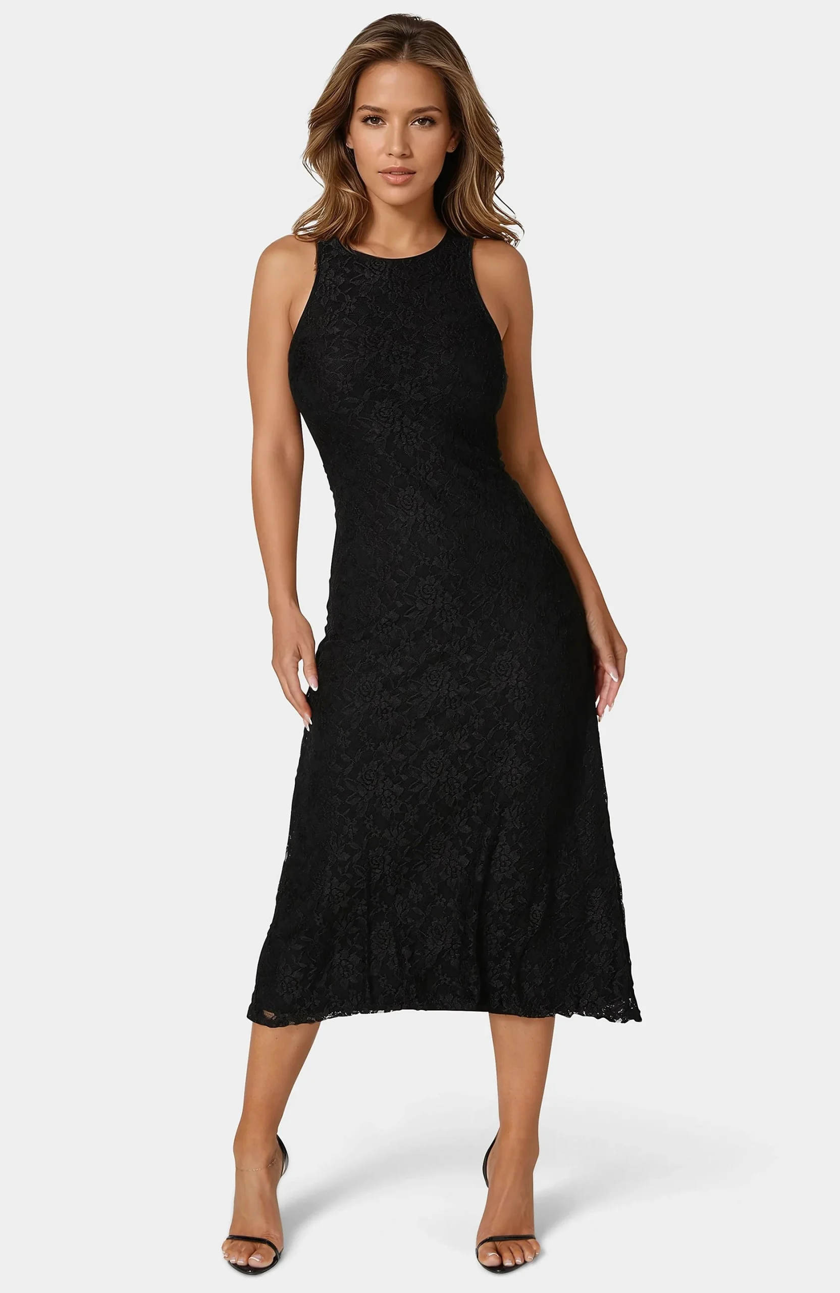 Lace A-Line Maxi Dress