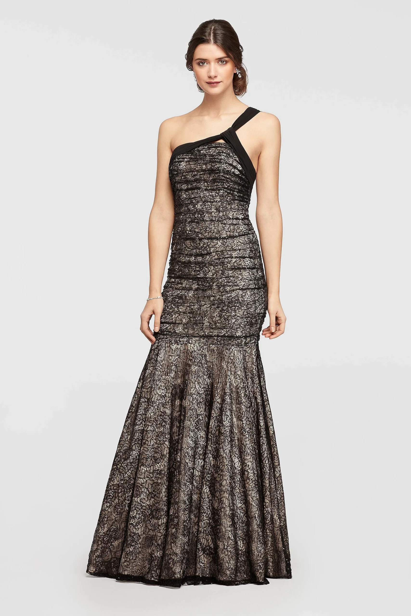 Lace Mermaid One Shoulder Dress
