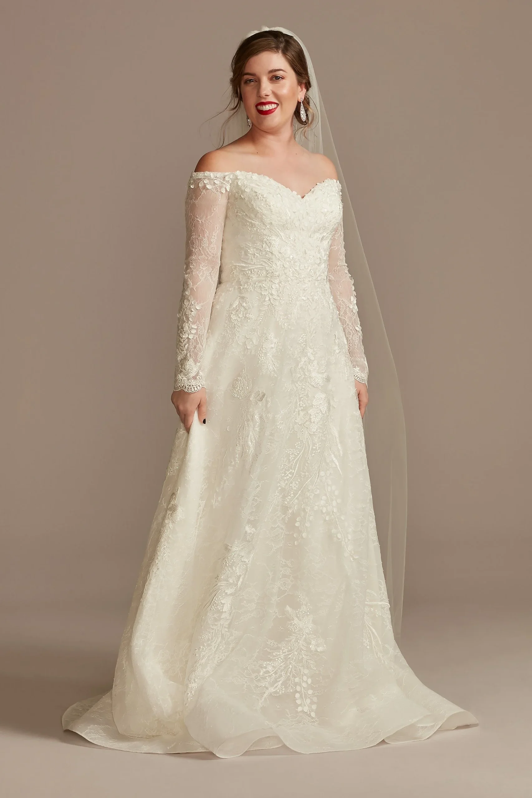 Lace Off the Shoulder Wedding Dress