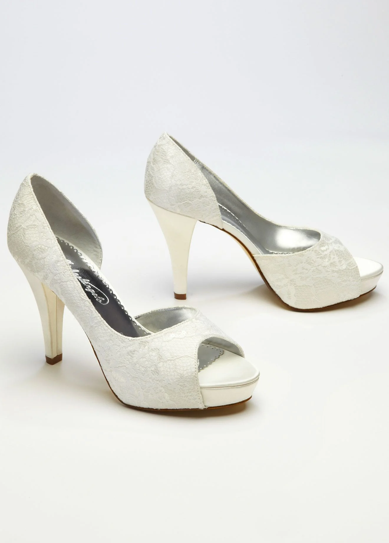 Lace Sequin D'Orsay Peep Toe