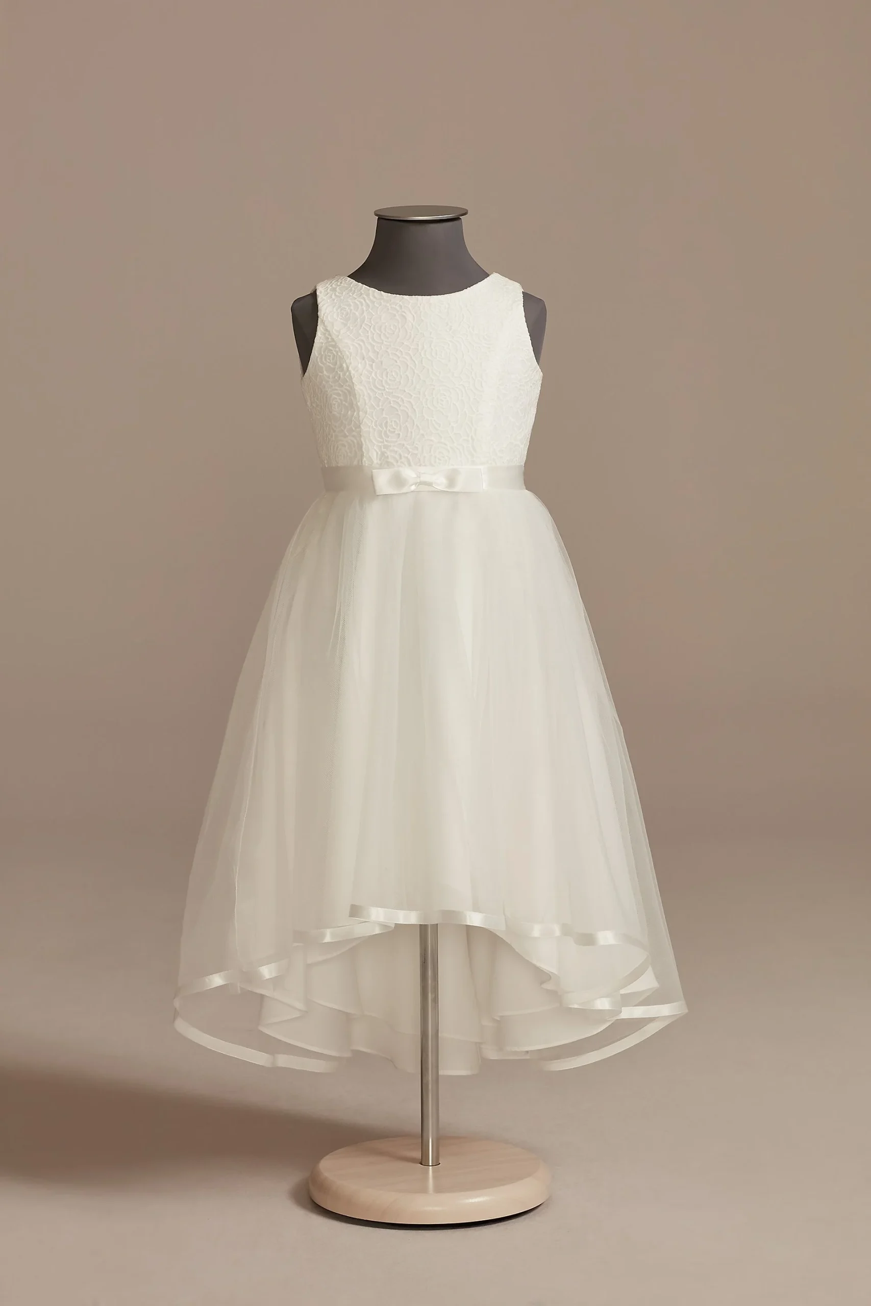 Lace and Tulle High-Low Flower Girl Dress