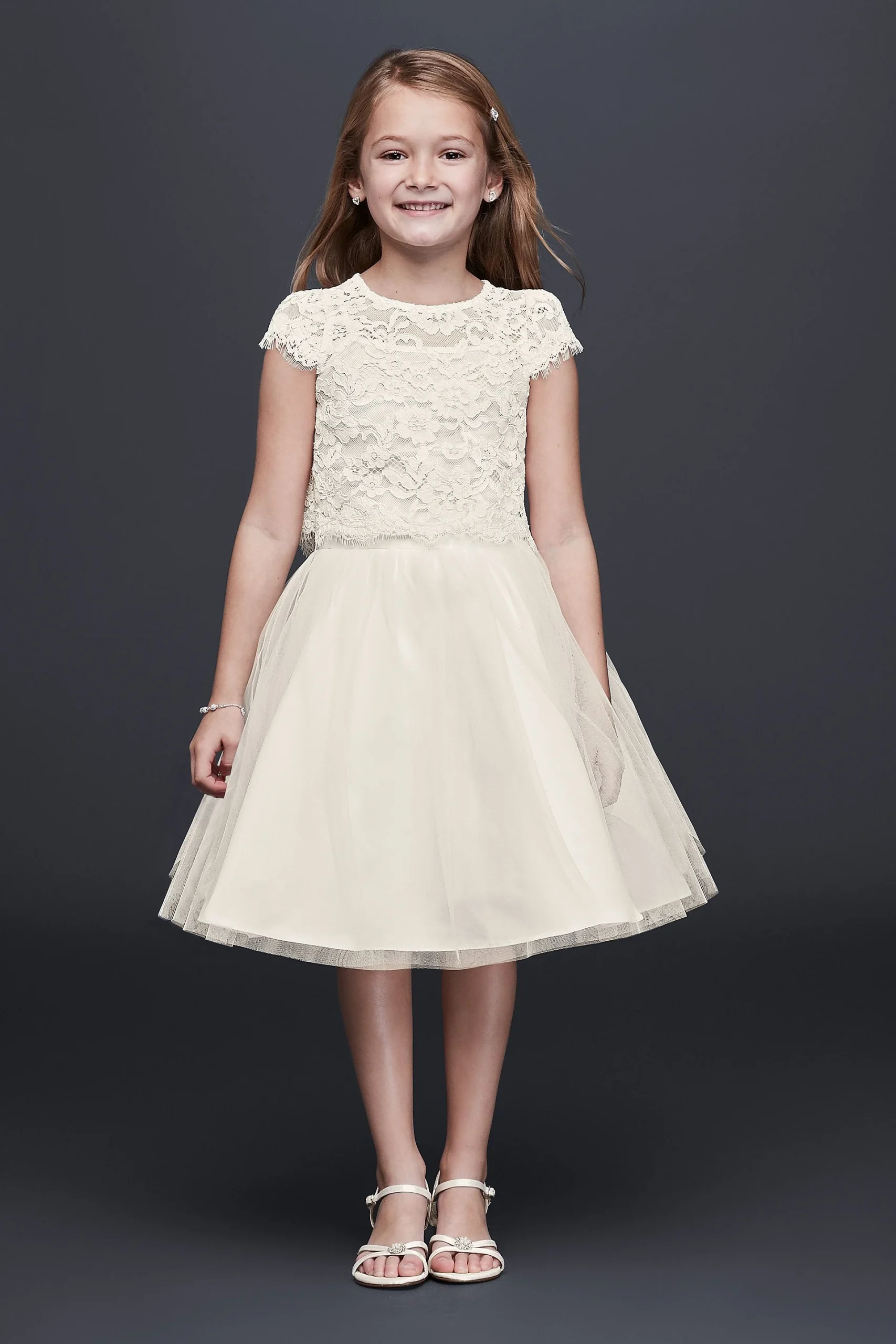 Lace and Tulle Two-Piece Flower Girl Dress