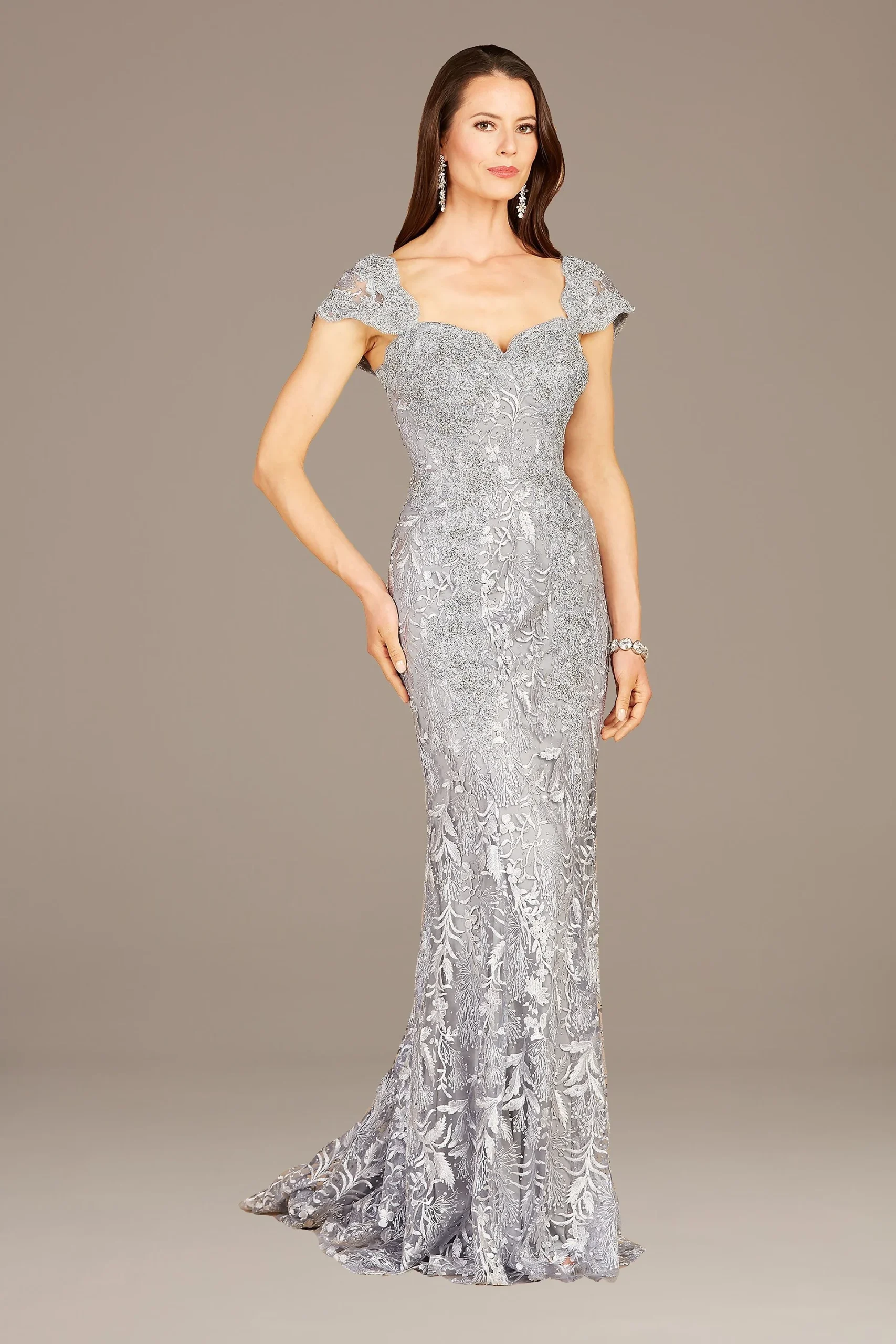 Lara Ivonne Cap Sleeve Mermaid Dress