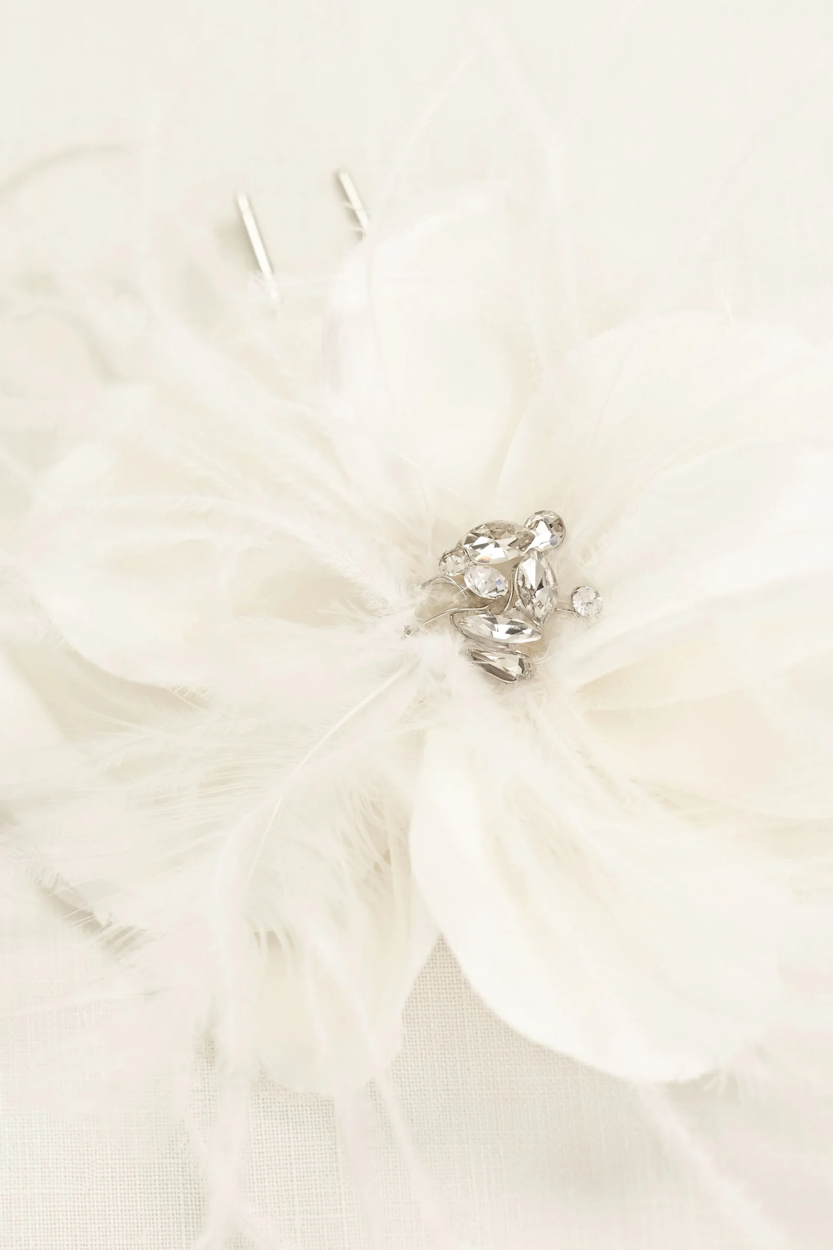 Large Petal Flower with Crystal Center Detail