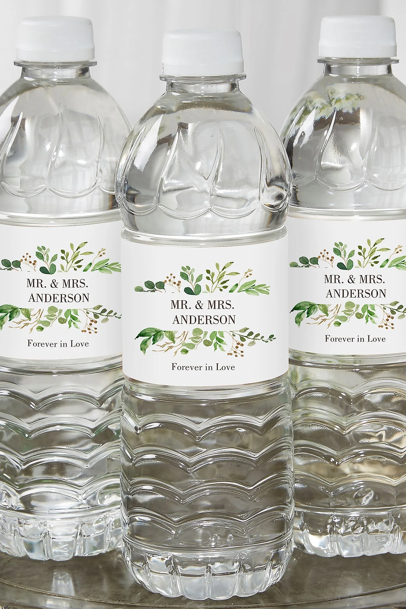 Laurels of Love Personalized Water Bottle Labels