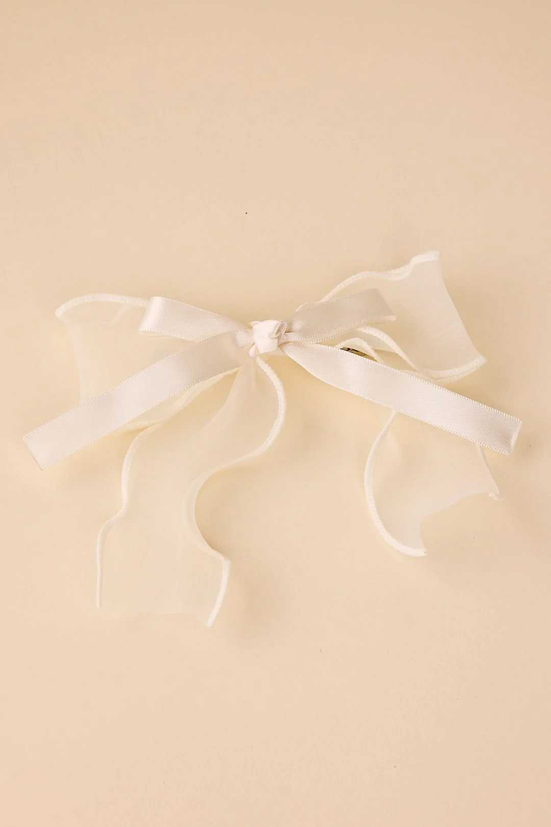Layered Organza Flower Girl Bow Barrette