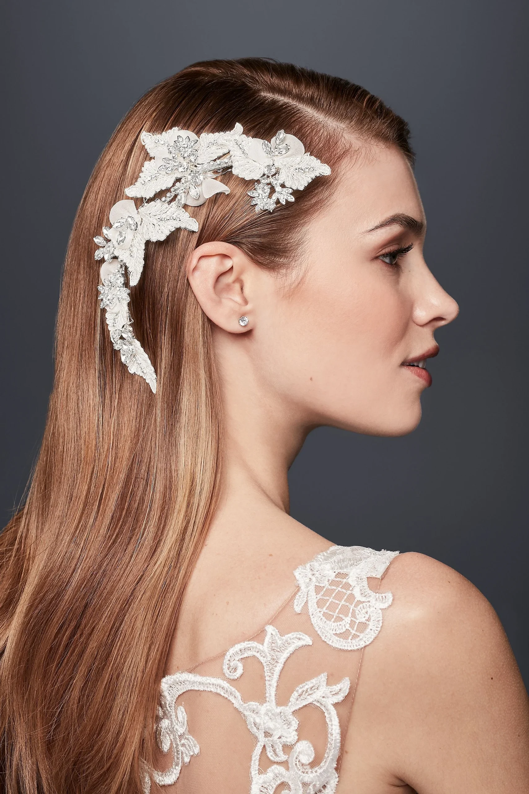 Leafy Rhinestone Flexible Hair Vine