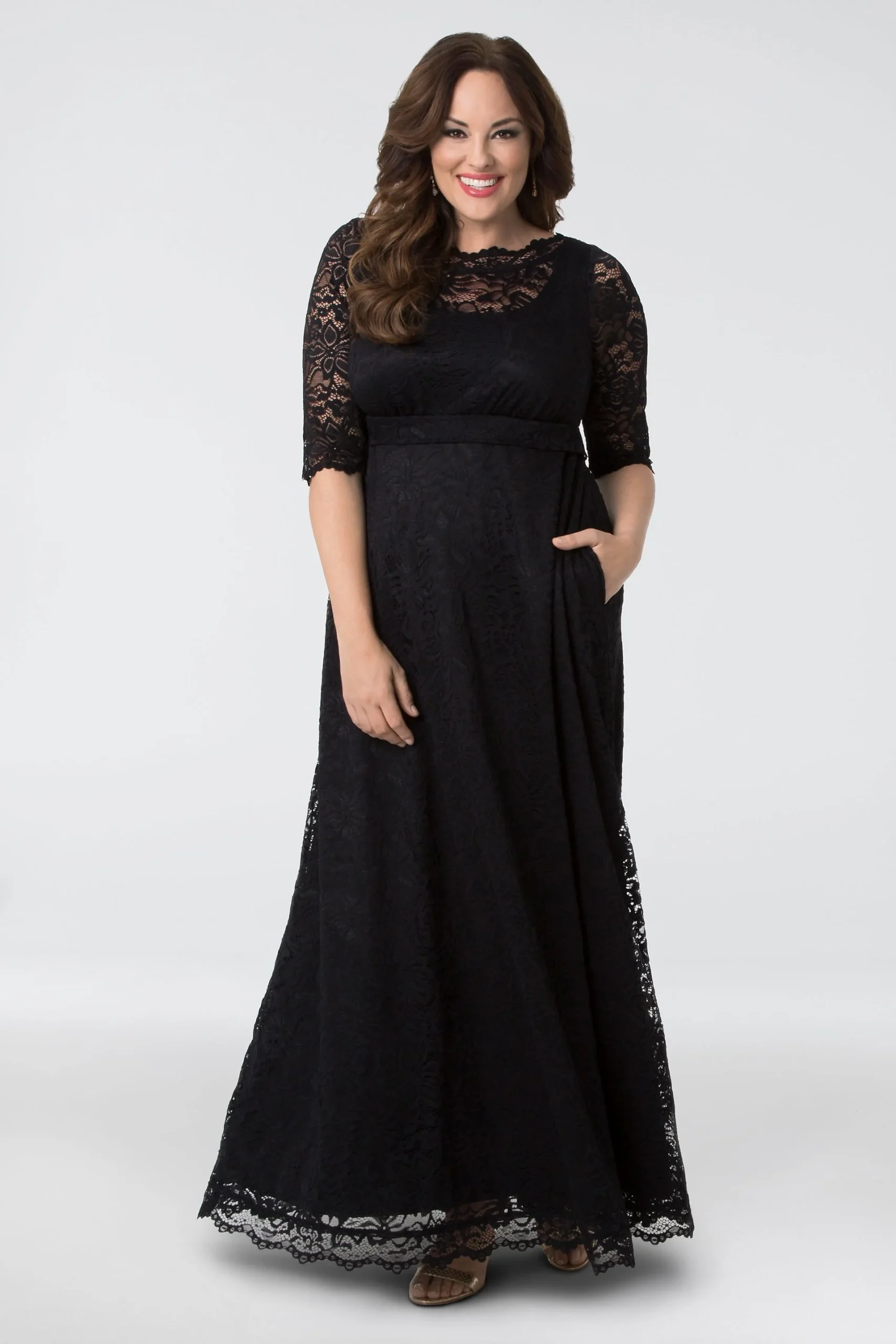 Leona Lace A-Line Plus Size Gown