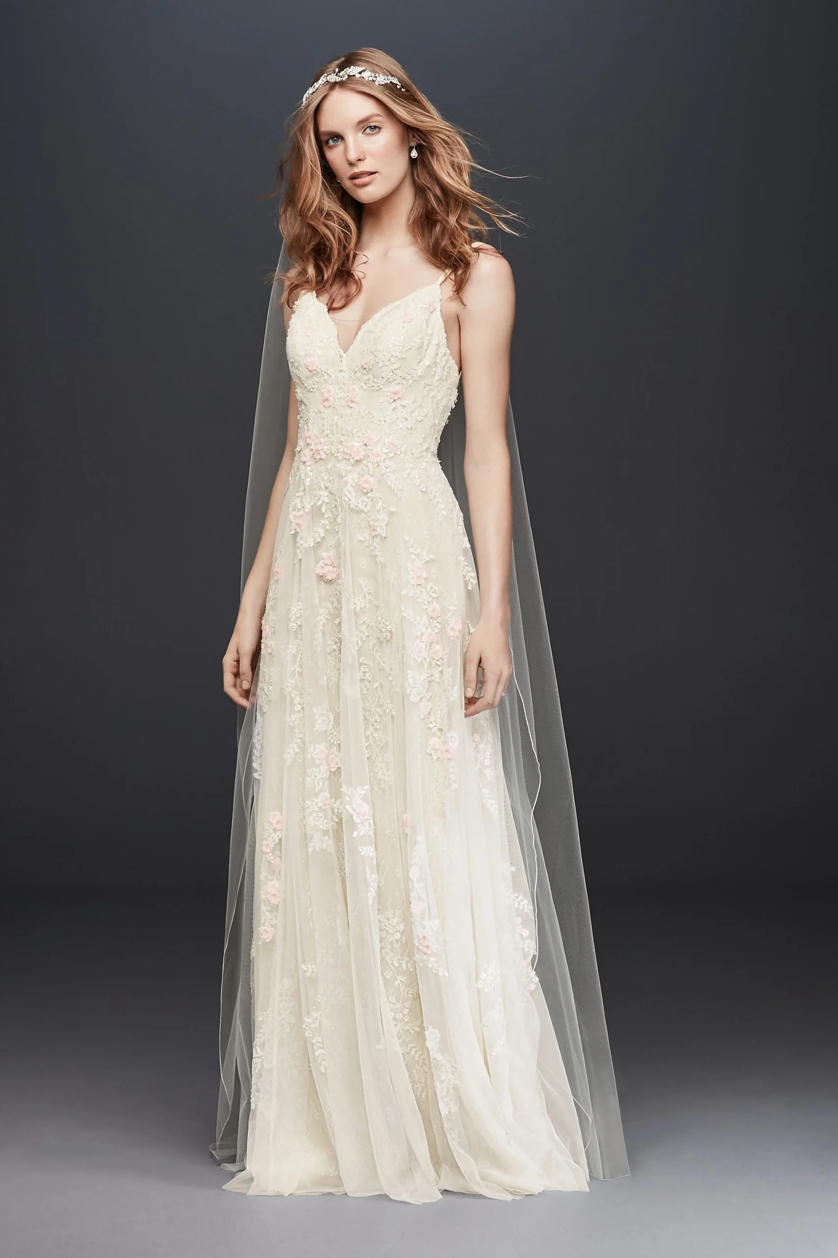 A-Line Wedding Dress with Double Straps