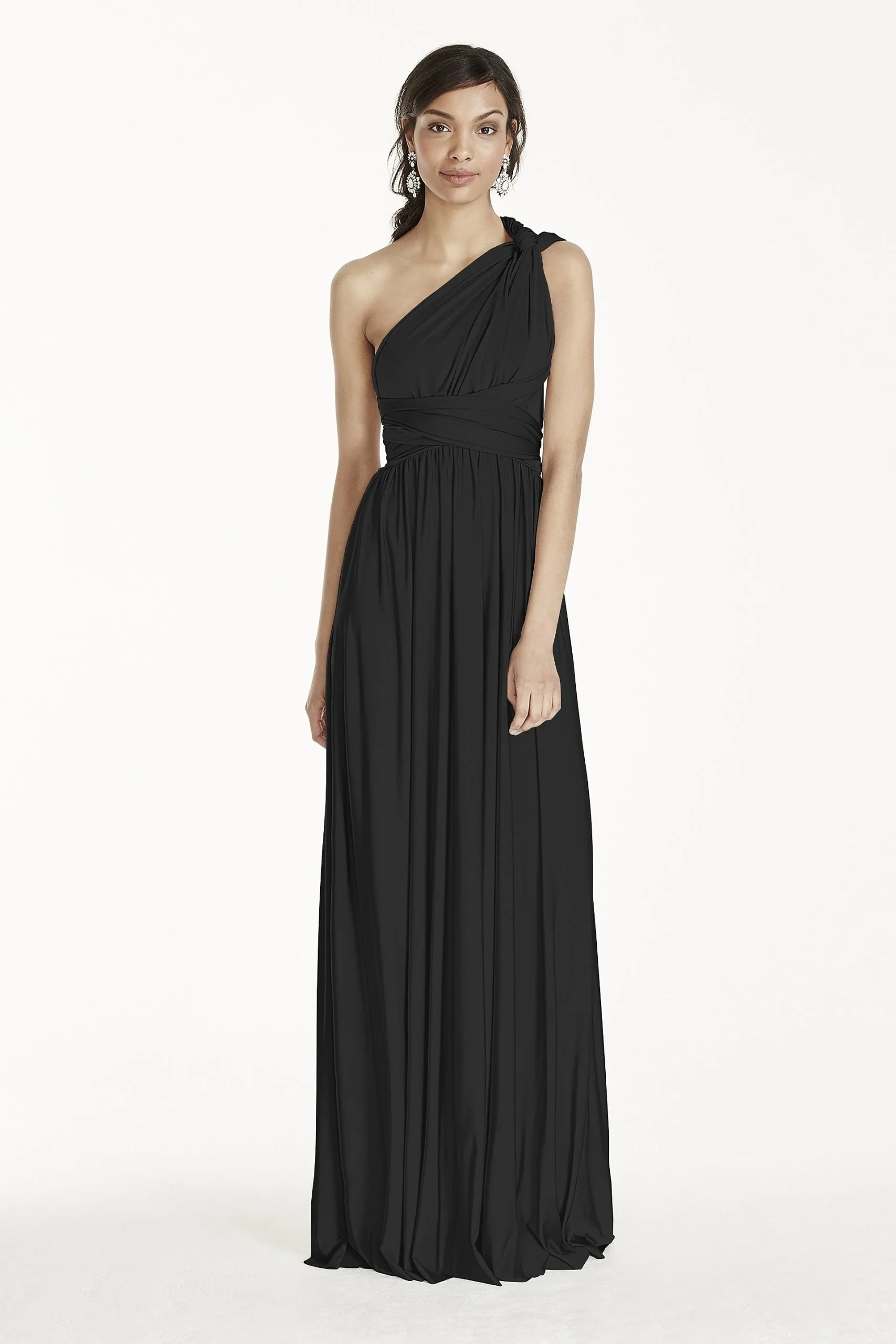 Long Jersey Style-Your-Way 2 Tie Bridesmaid Dress