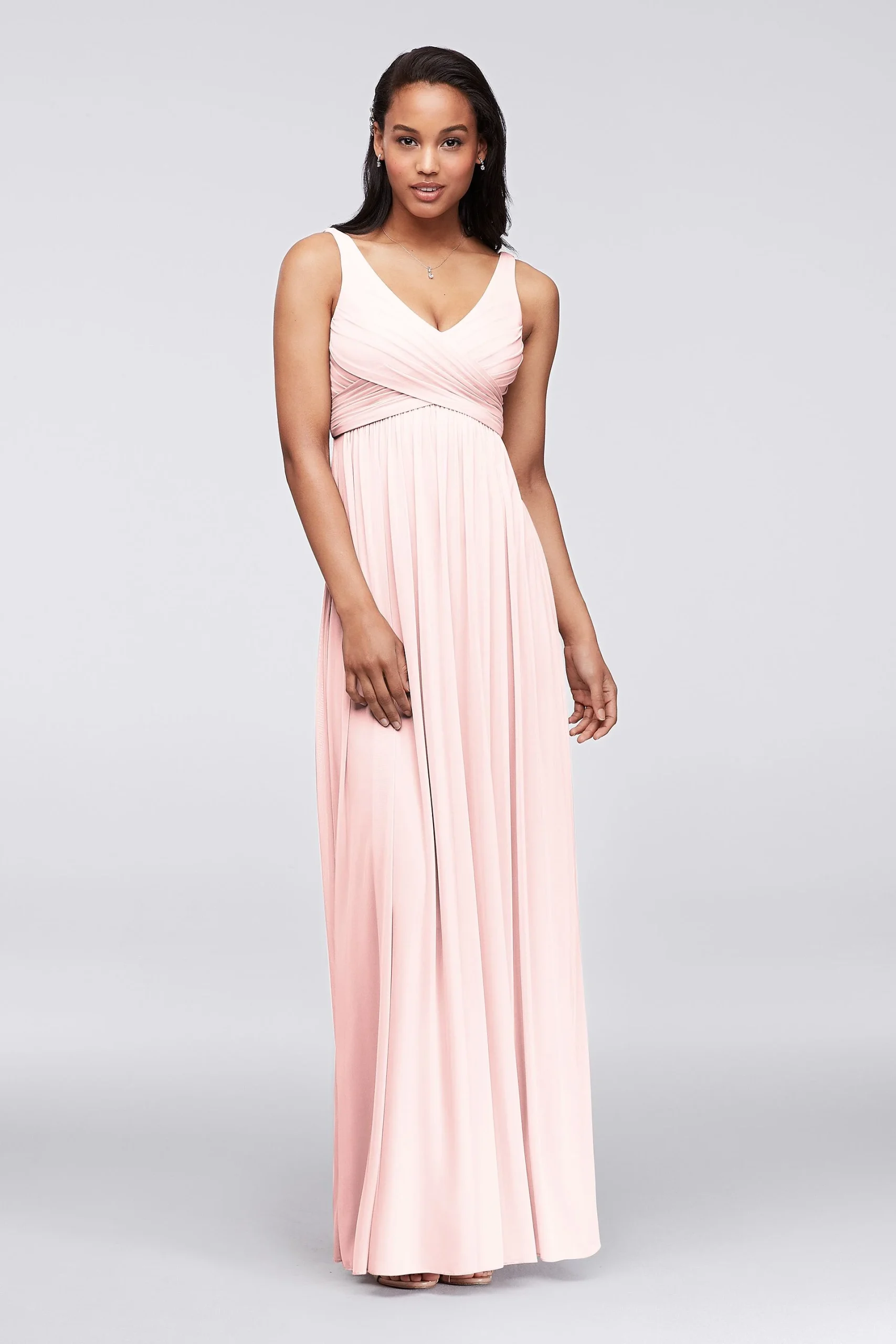 Long Mesh Dress with Cowl Back Detail