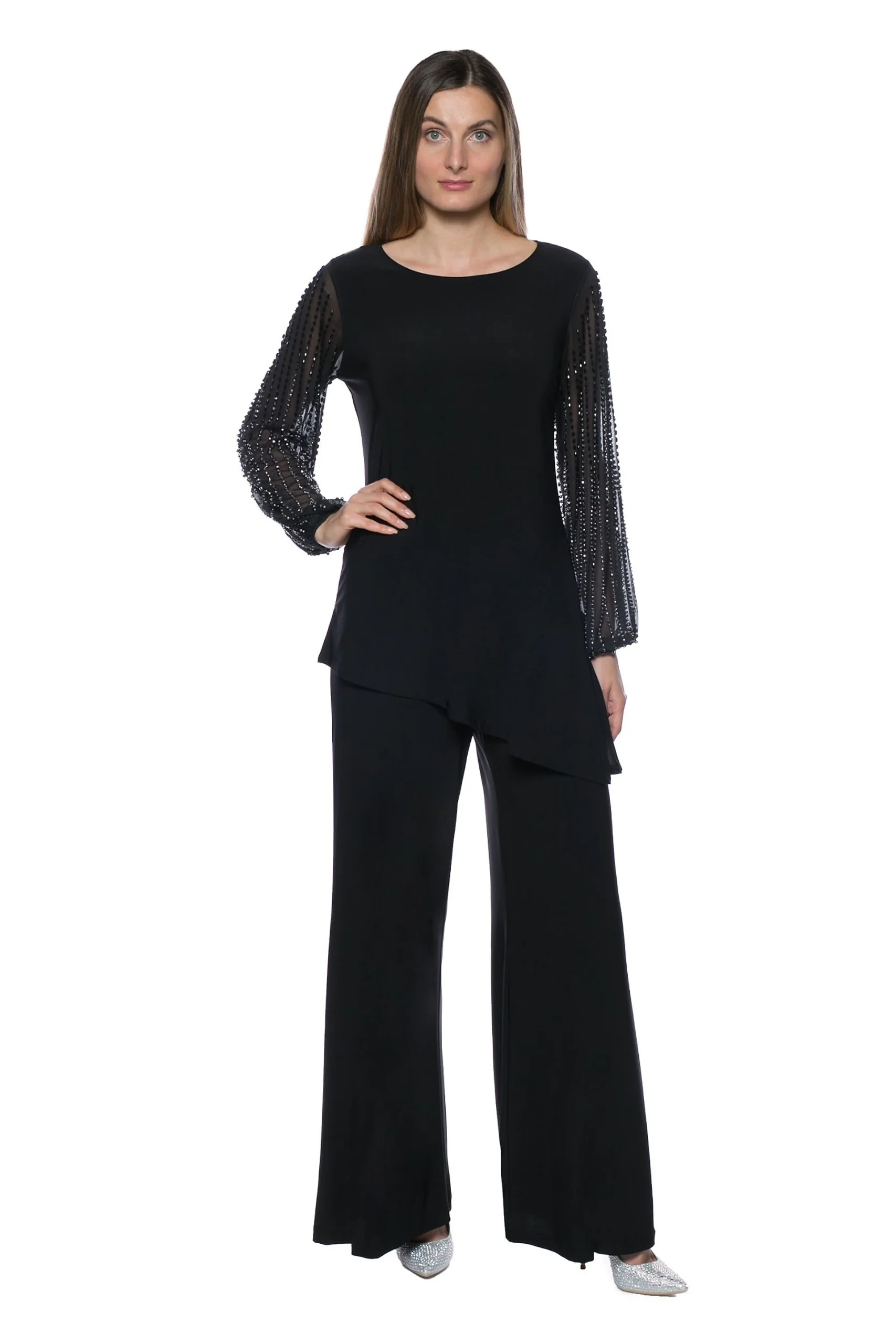 Long Sleeve Boatneck Top and Pant Set