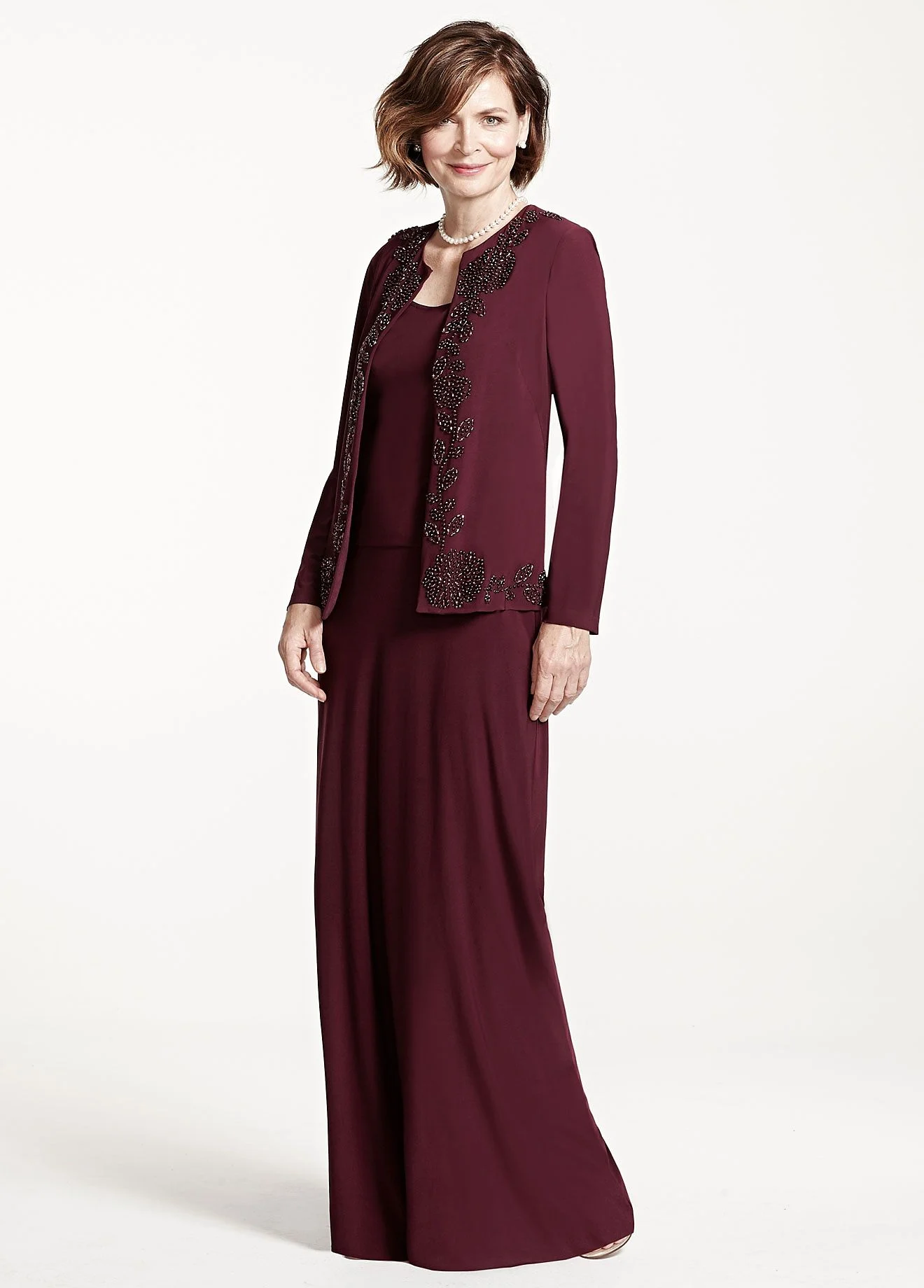 Long Sleeve Jersey Mock Two Piece Dress