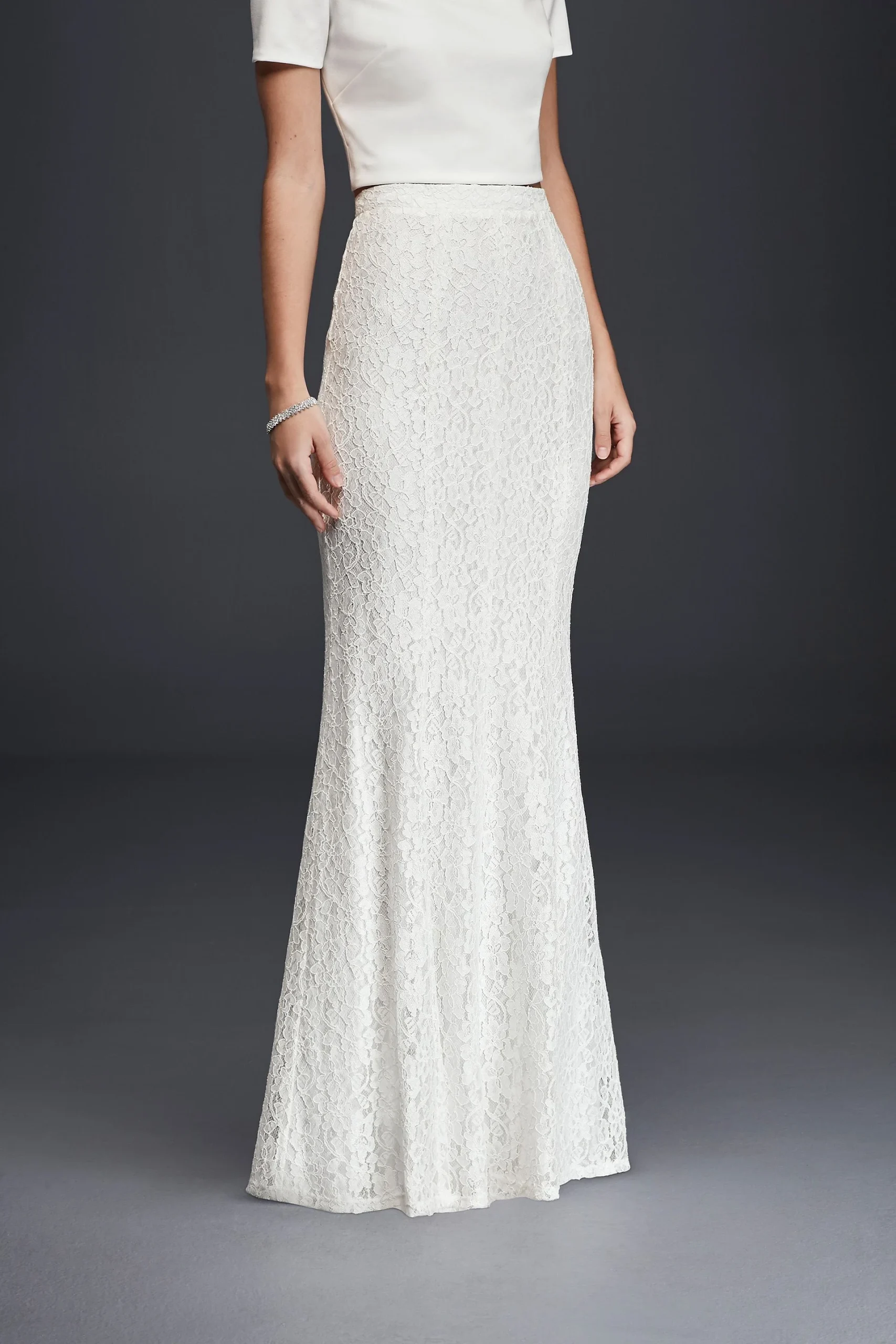 Long Slim Lace Skirt