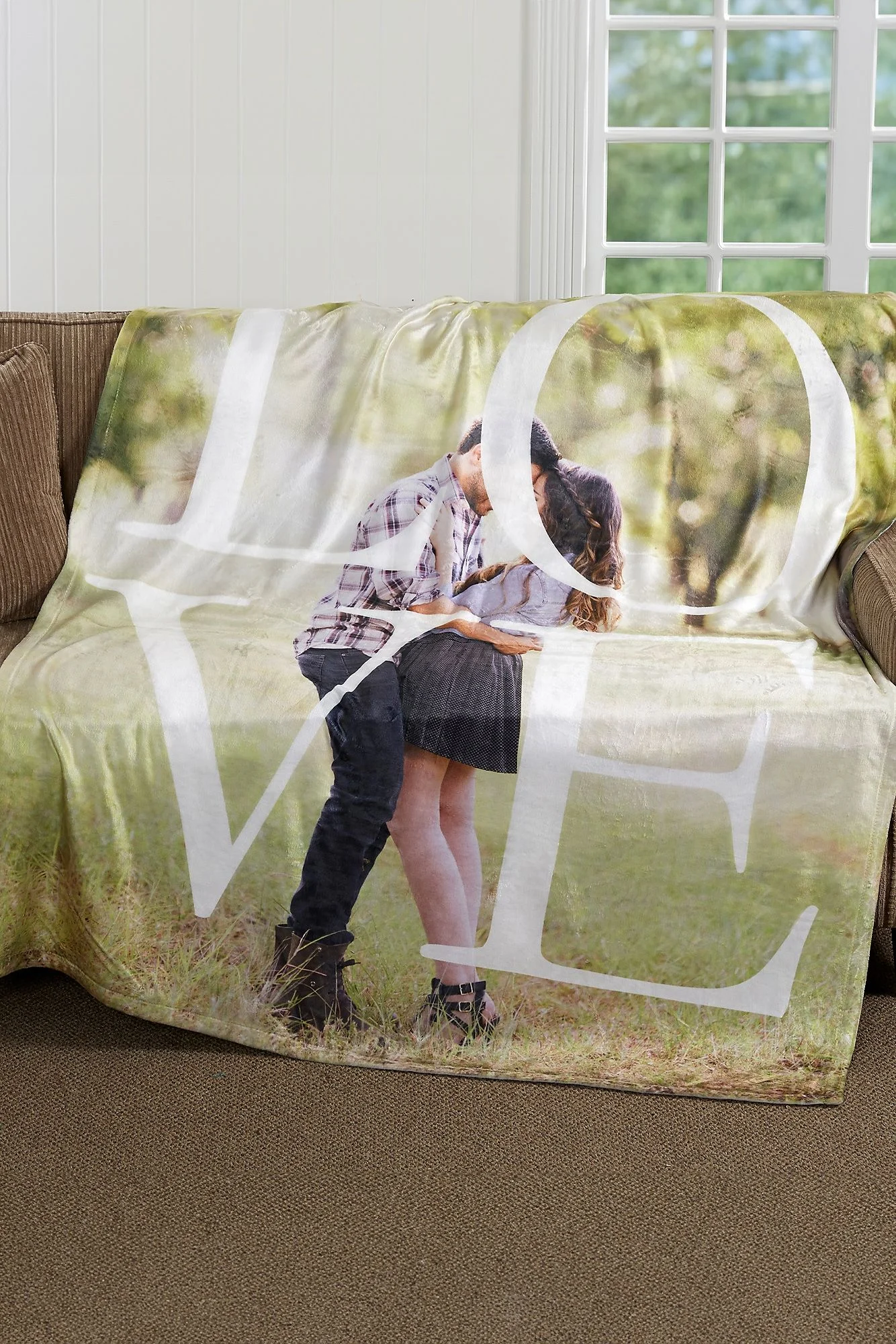 LOVE Personalized 50x60 Plush Fleece Photo Blanket