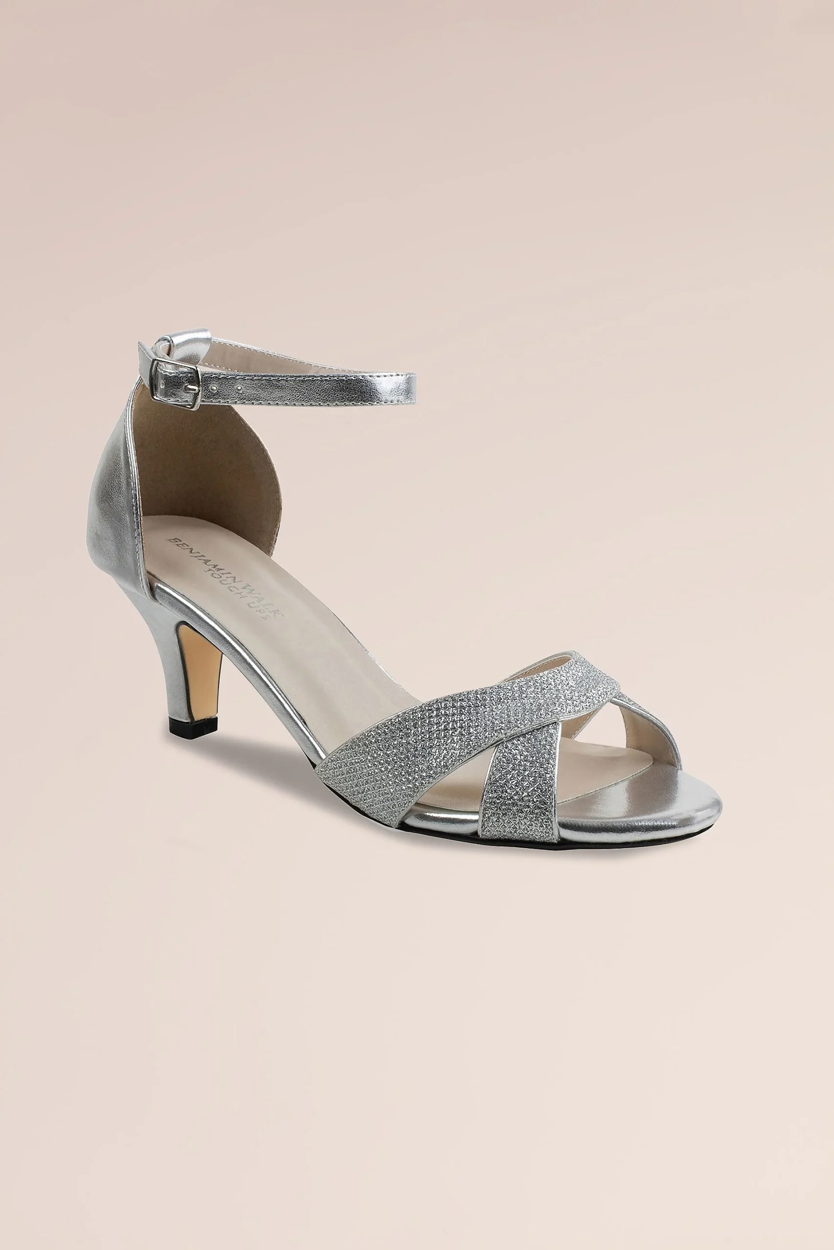 Low Heel Sandals with Thin Ankle Strap