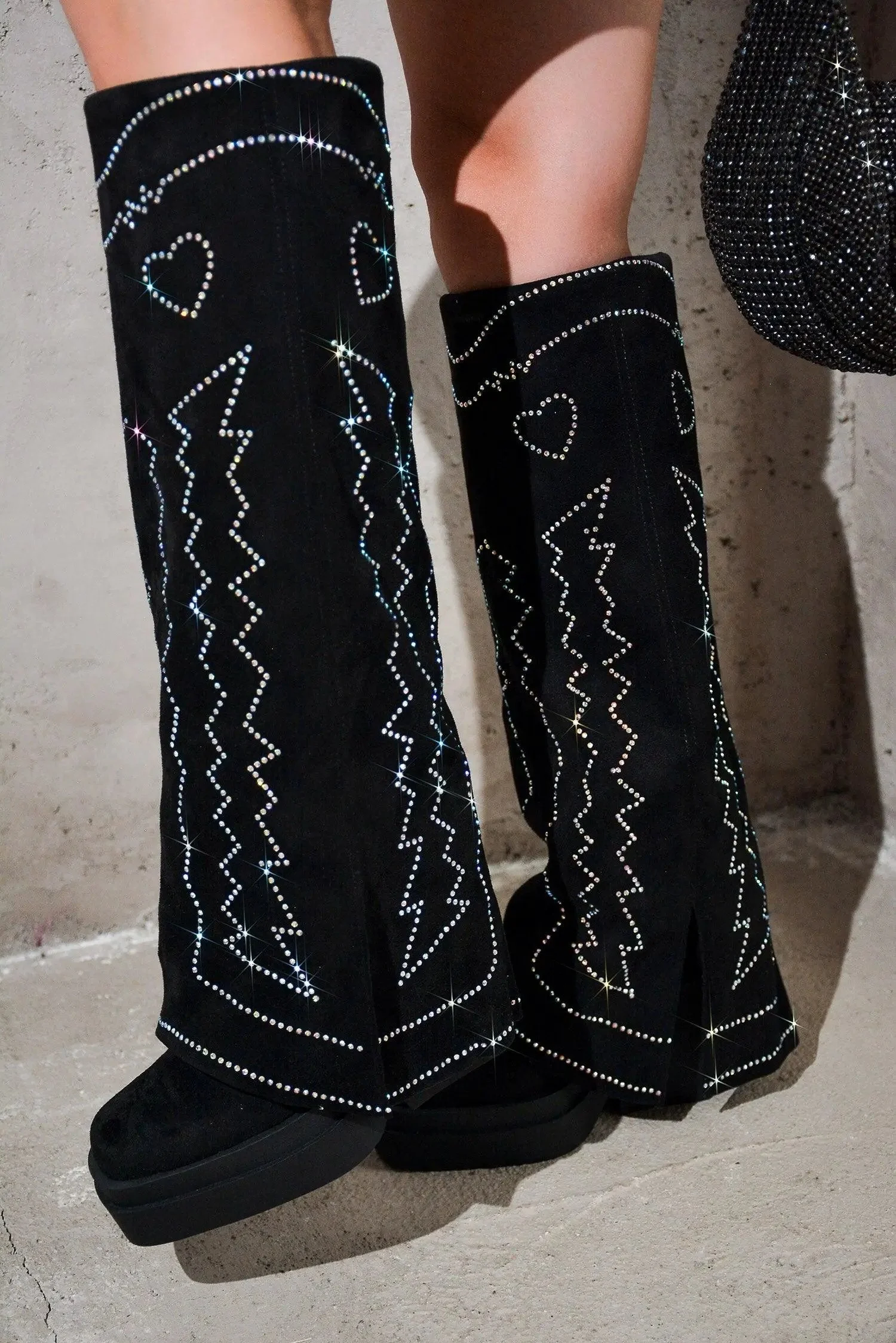 LUVO - BLACK Thigh High Boots