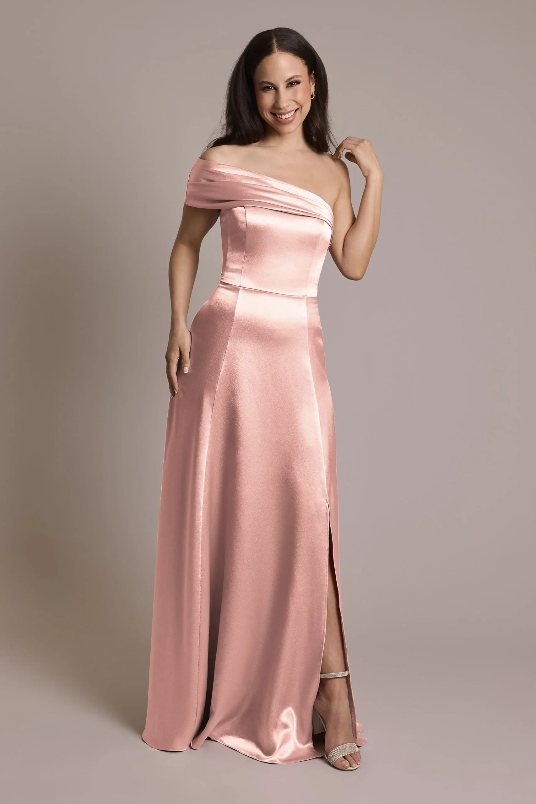 Luxe Charmeuse Asymmetrical Dress