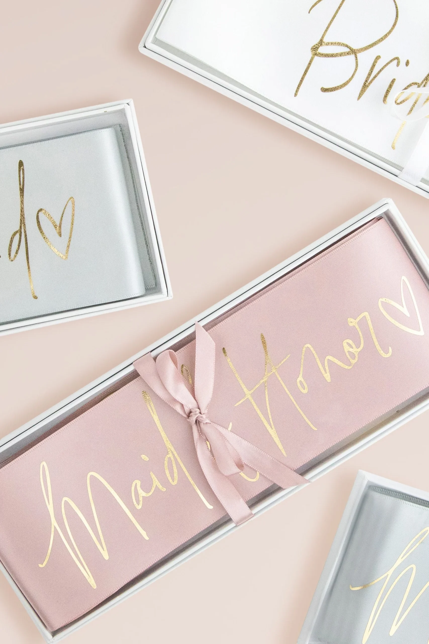 Maid of Honor Boxed Satin Sash