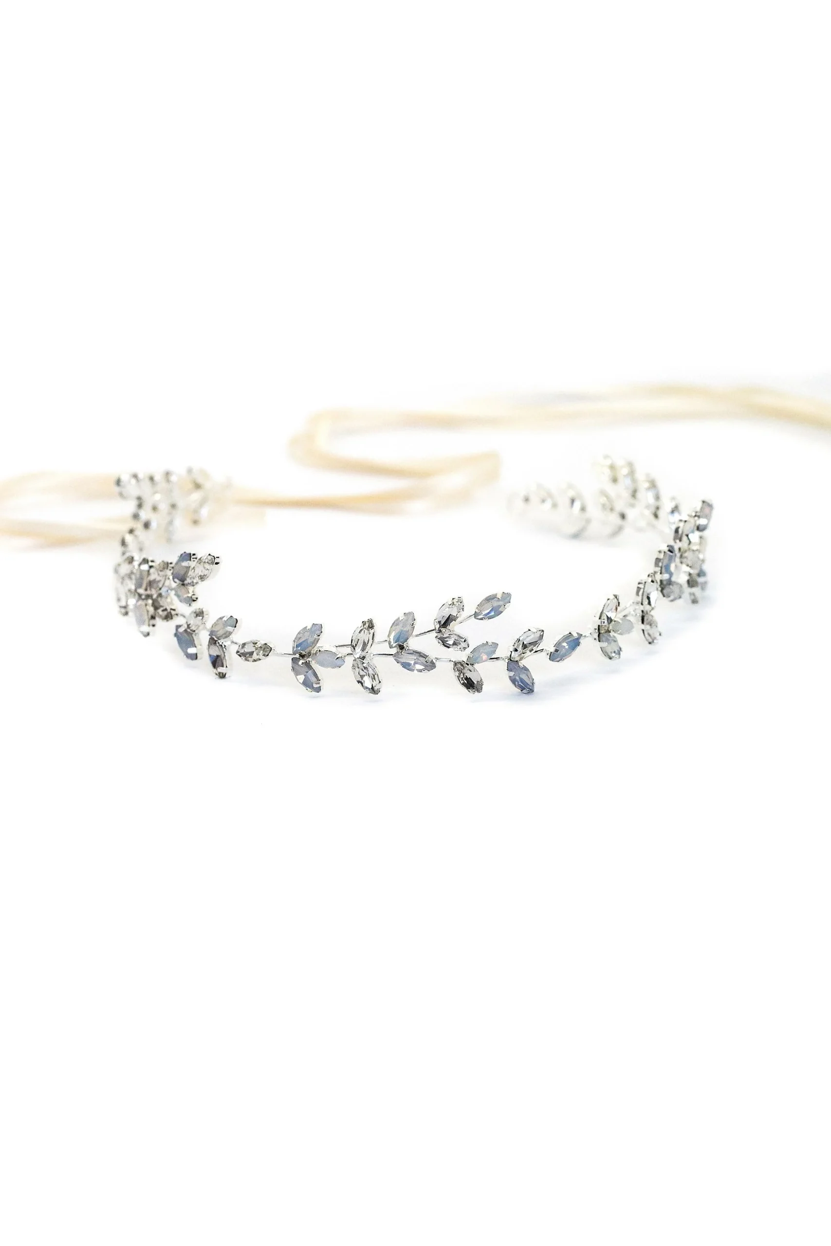 Marquise Crystal Laurel Leaf Halo