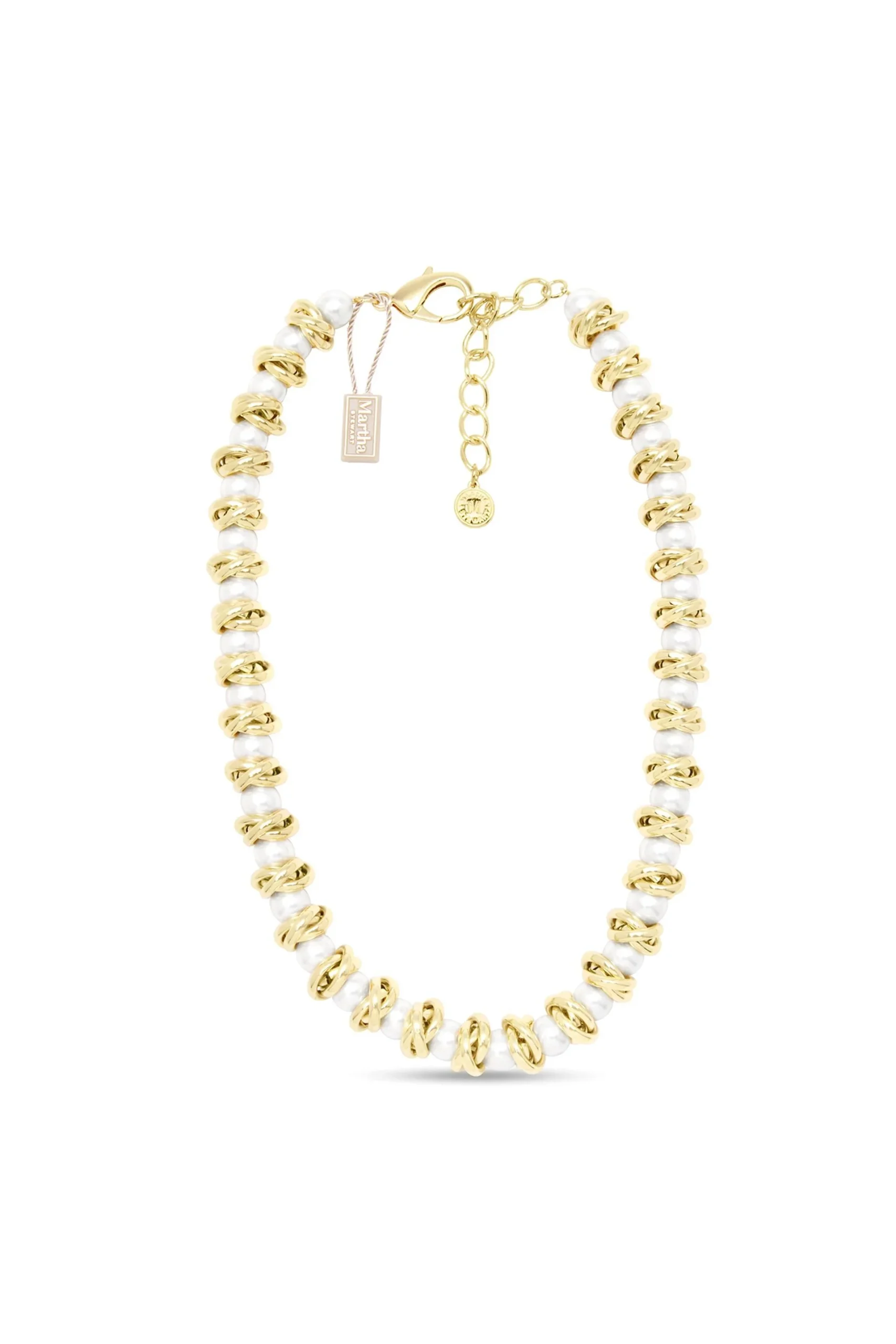 Martha Stewart Elegant Gold and Pearl Necklace