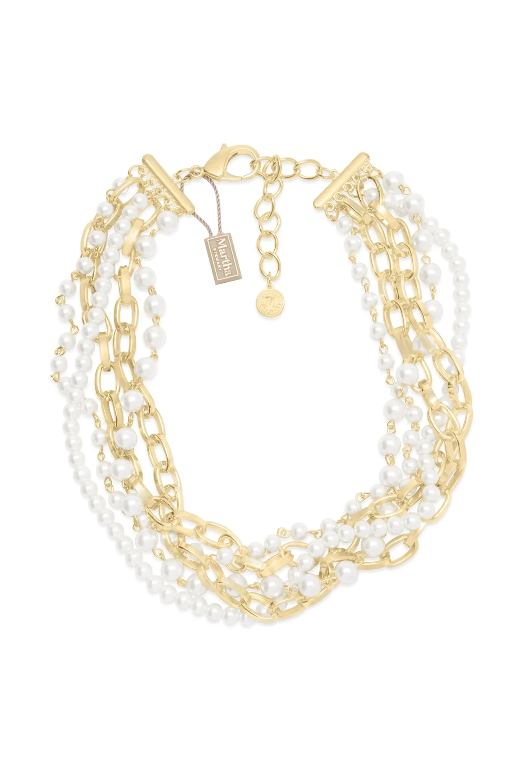 Martha Stewart Five Strand Chain Twisted Necklace