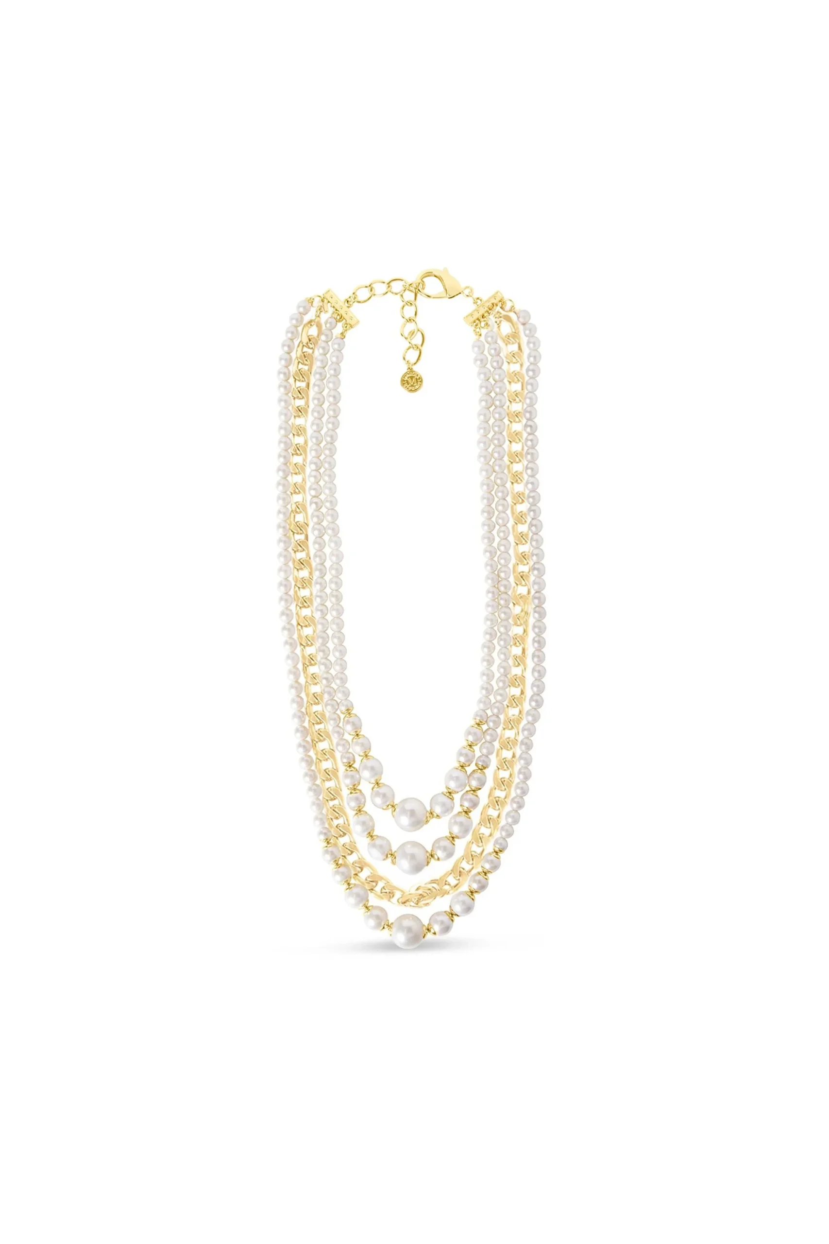 Martha Stewart Four Strand Pearl Chain Necklace