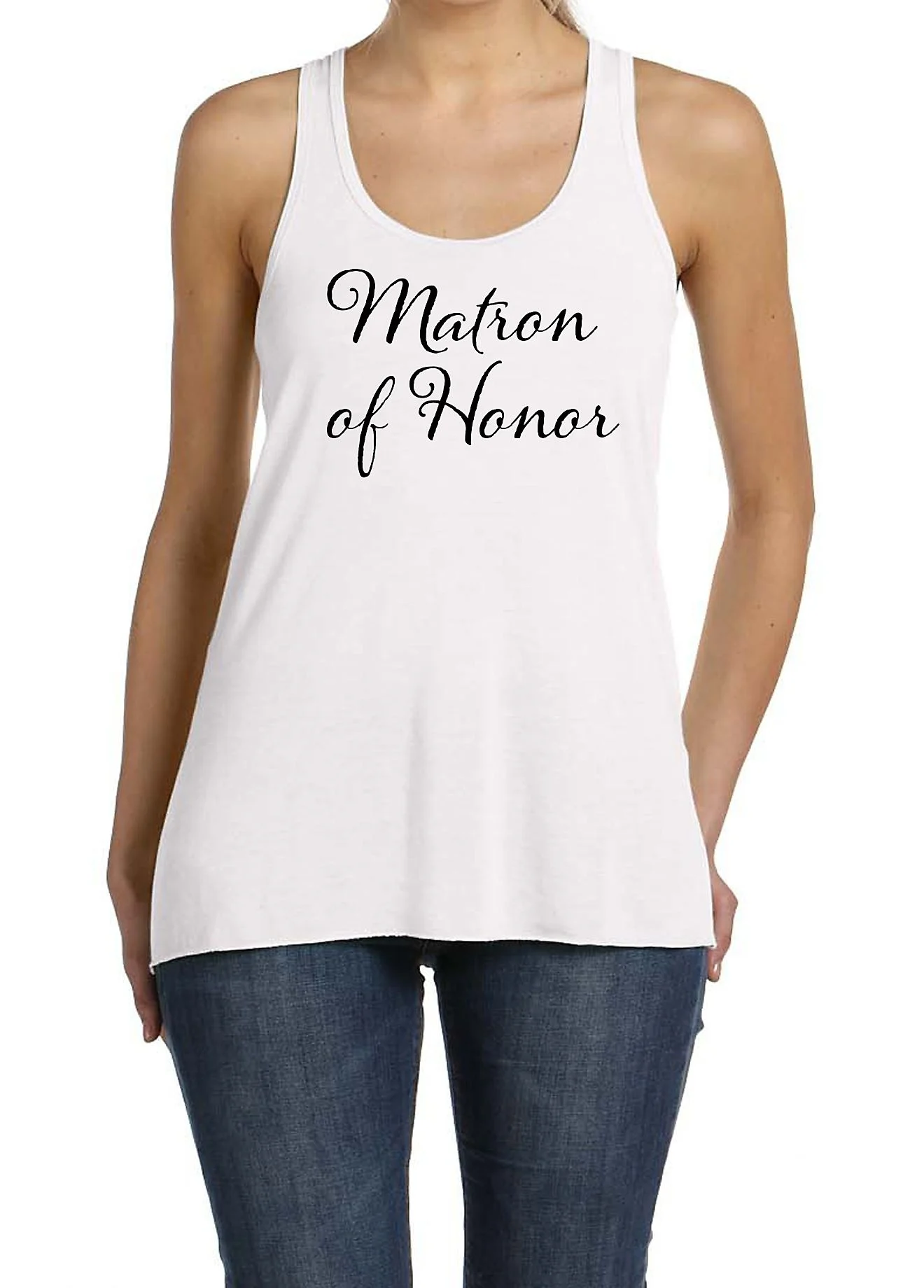 Matron of Honor Flowy Racerback Tank Top