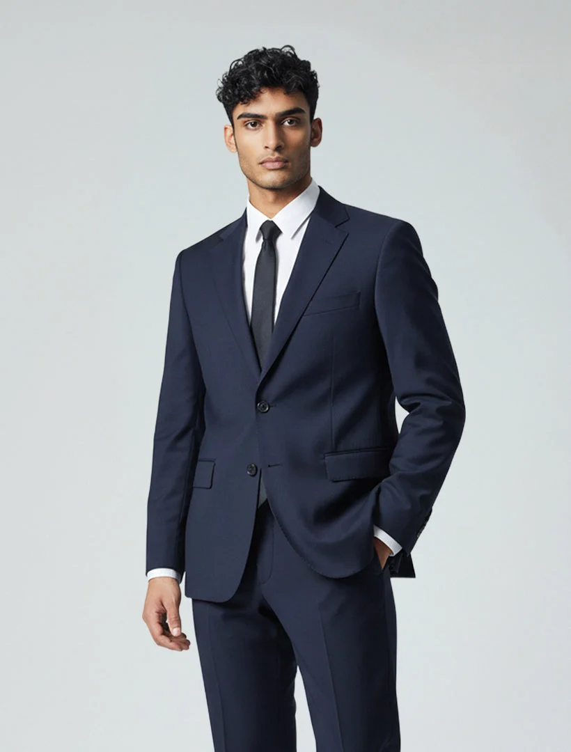 Men's Navy Wool Suit