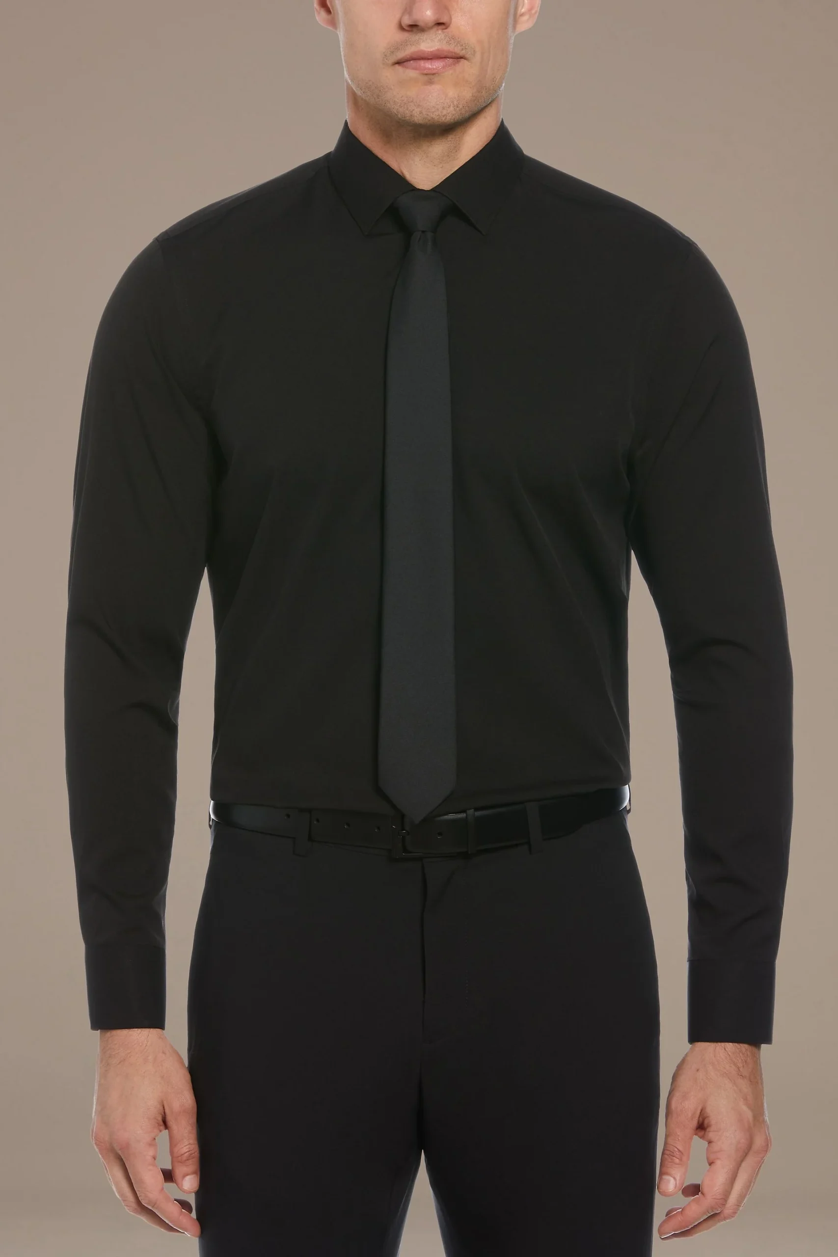 Mens Slim Fit Stretch Performance Dress Shirt