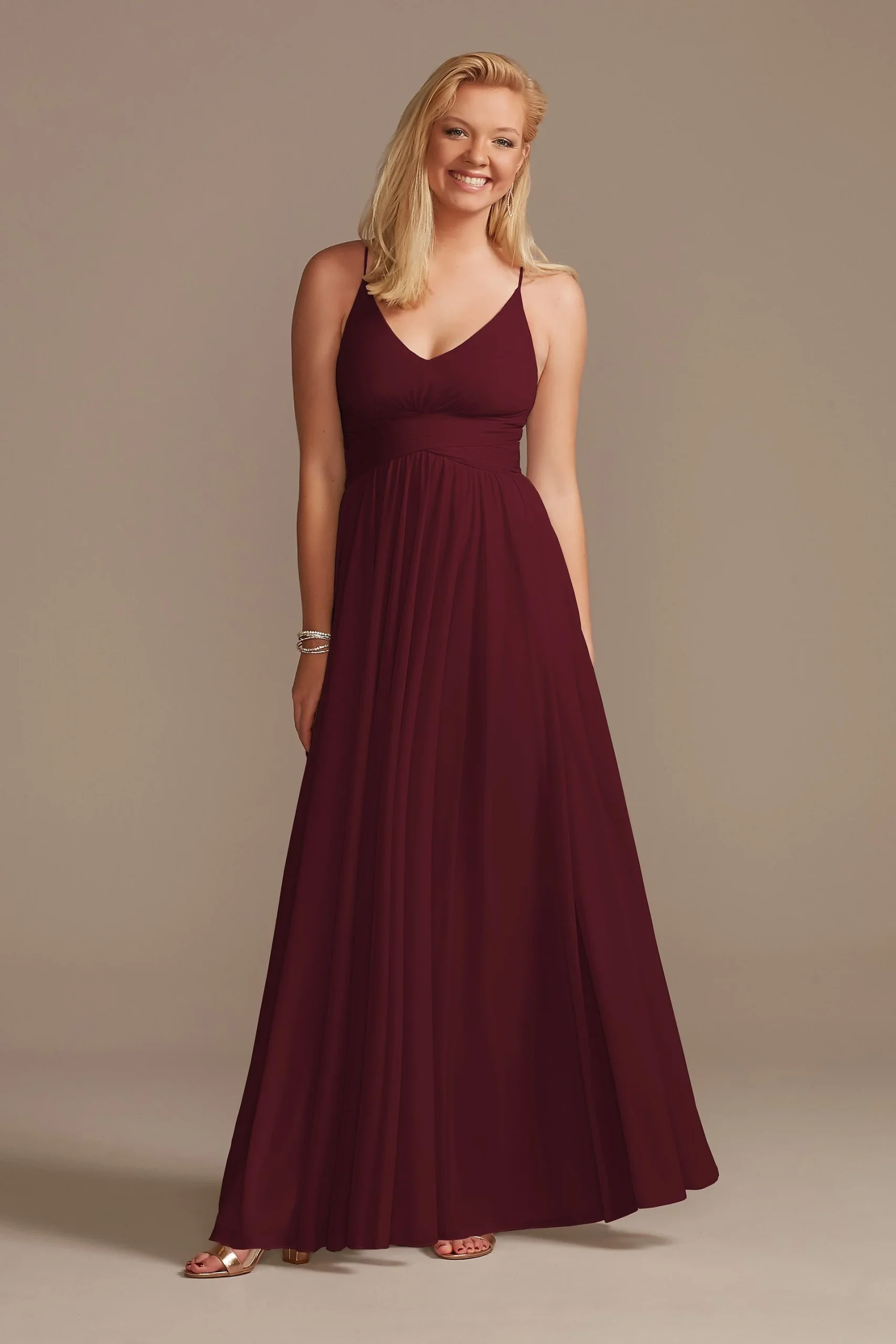 Mesh Cross Waist Spaghetti Strap Dress