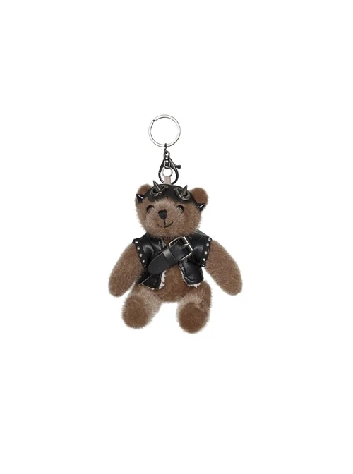 Metal Buckle Rivet Decoration Brown Punk Bear Dolls