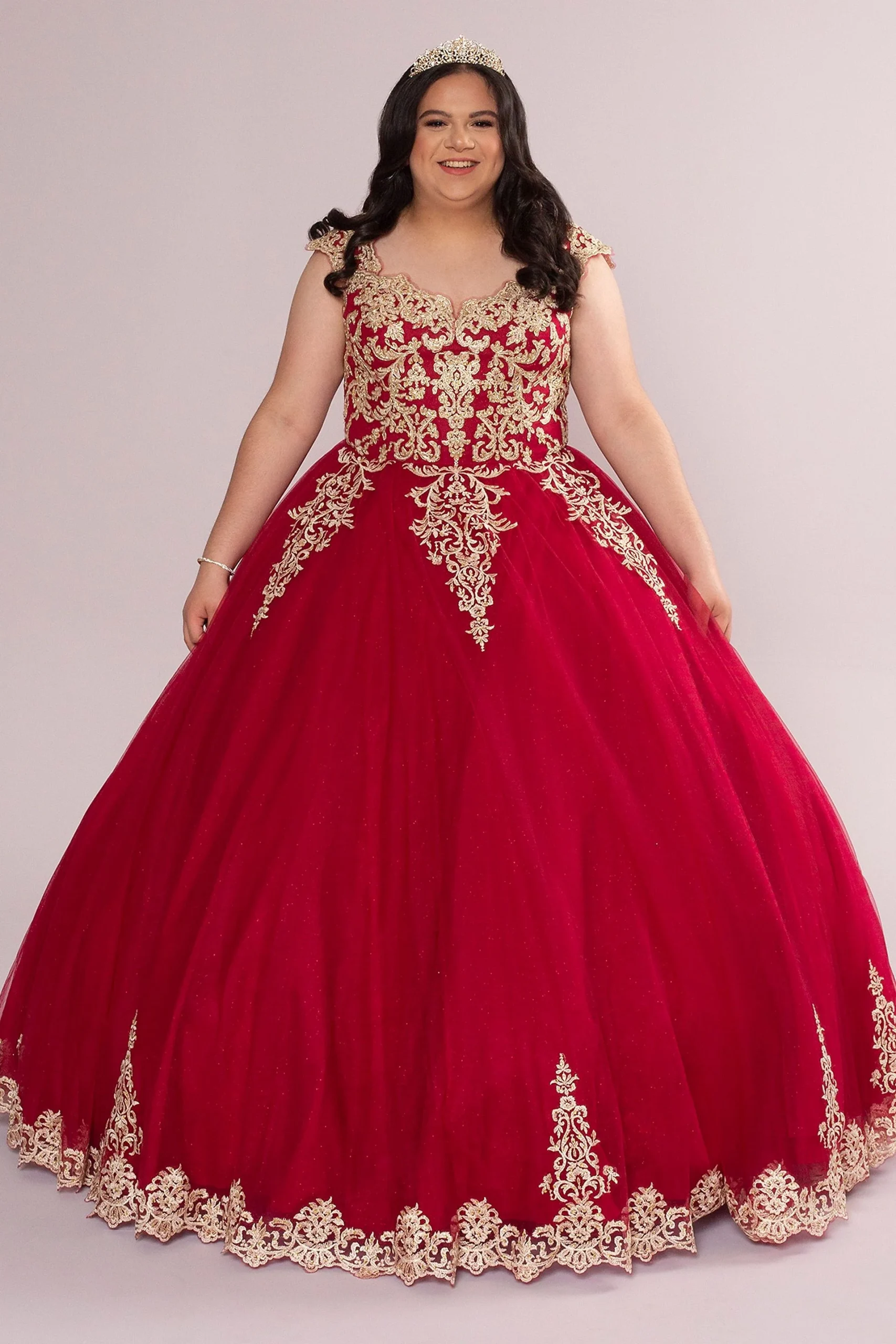 Metallic Lace and Tulle Quince Dress with Keyhole