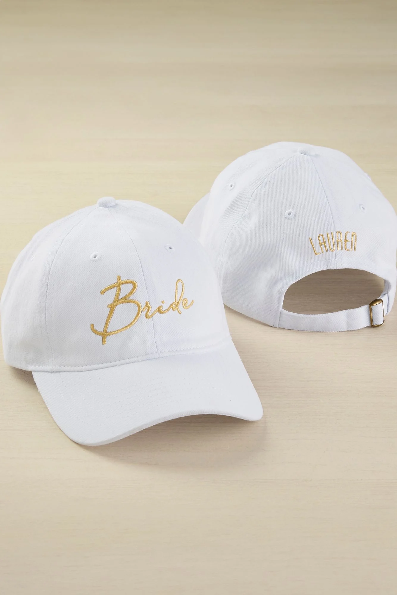 Modern Bridal Party Embroidered Baseball Caps