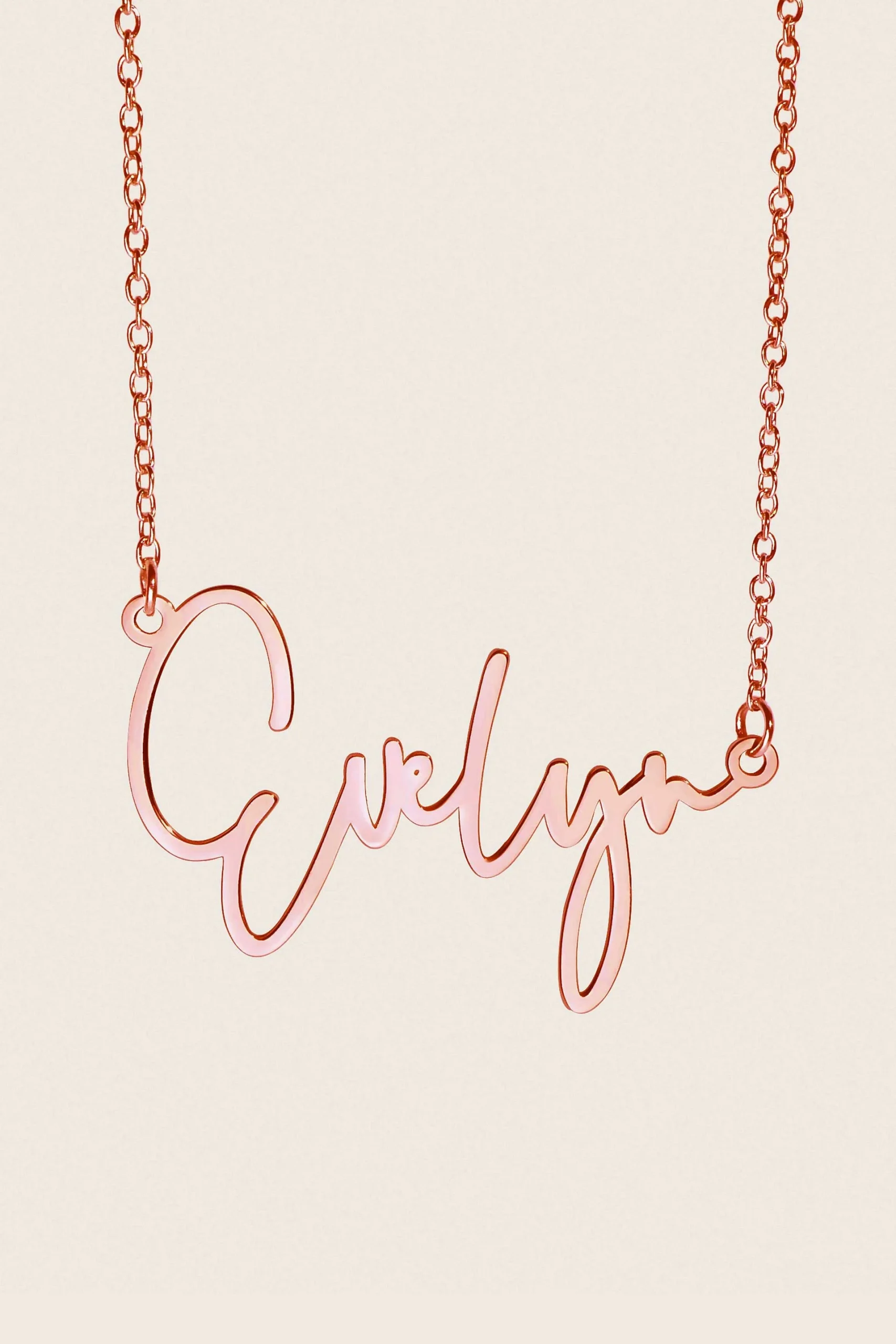 Modern Script Name Necklace with Chain Included