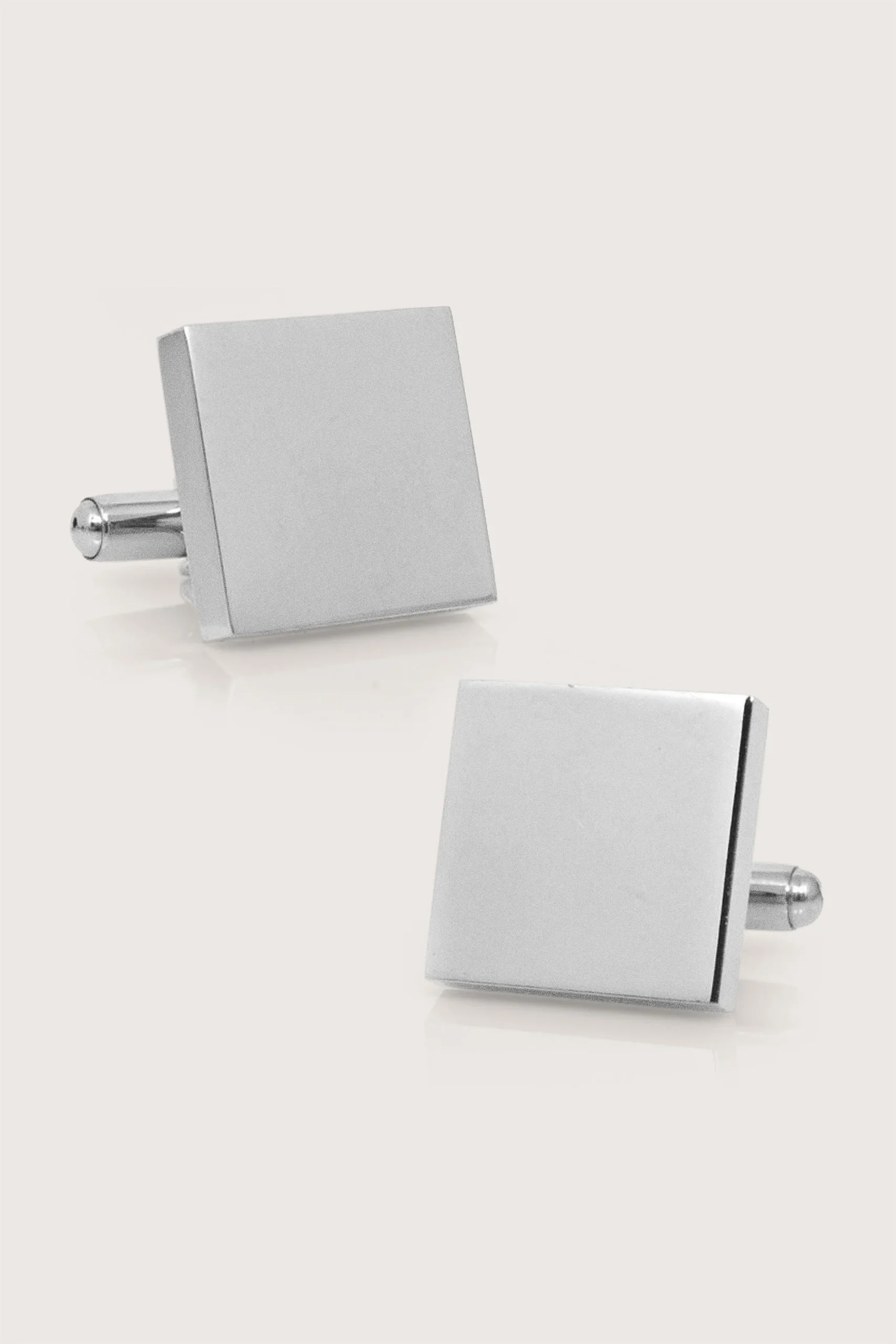Monogram Engraved Stainless Steel Square Cufflinks