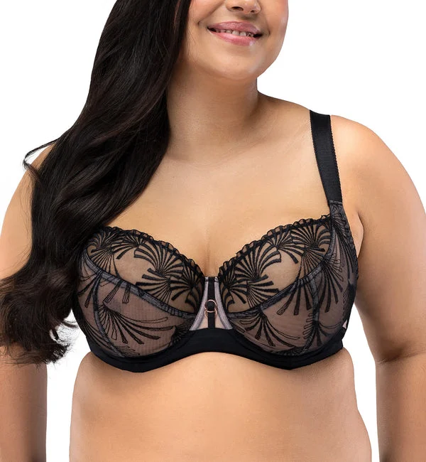 Nessa Candy Underwire Soft Balcony Bra (N500K) - Black