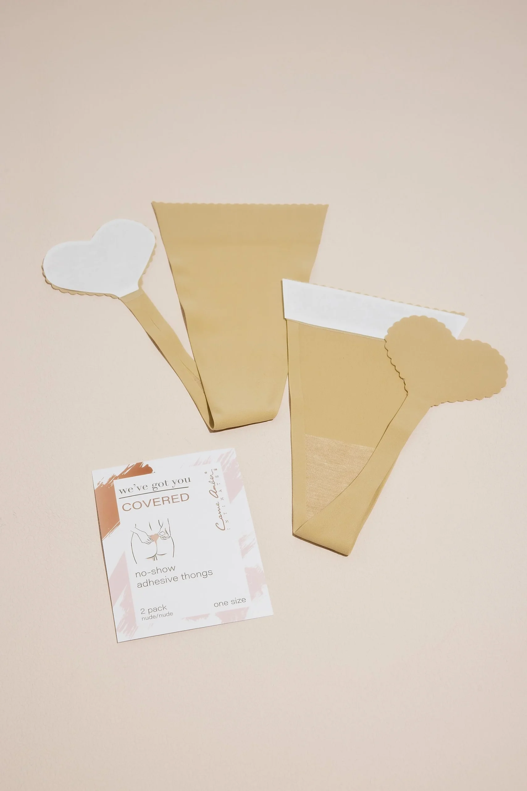 No-Show Adhesive Thongs Two Pack