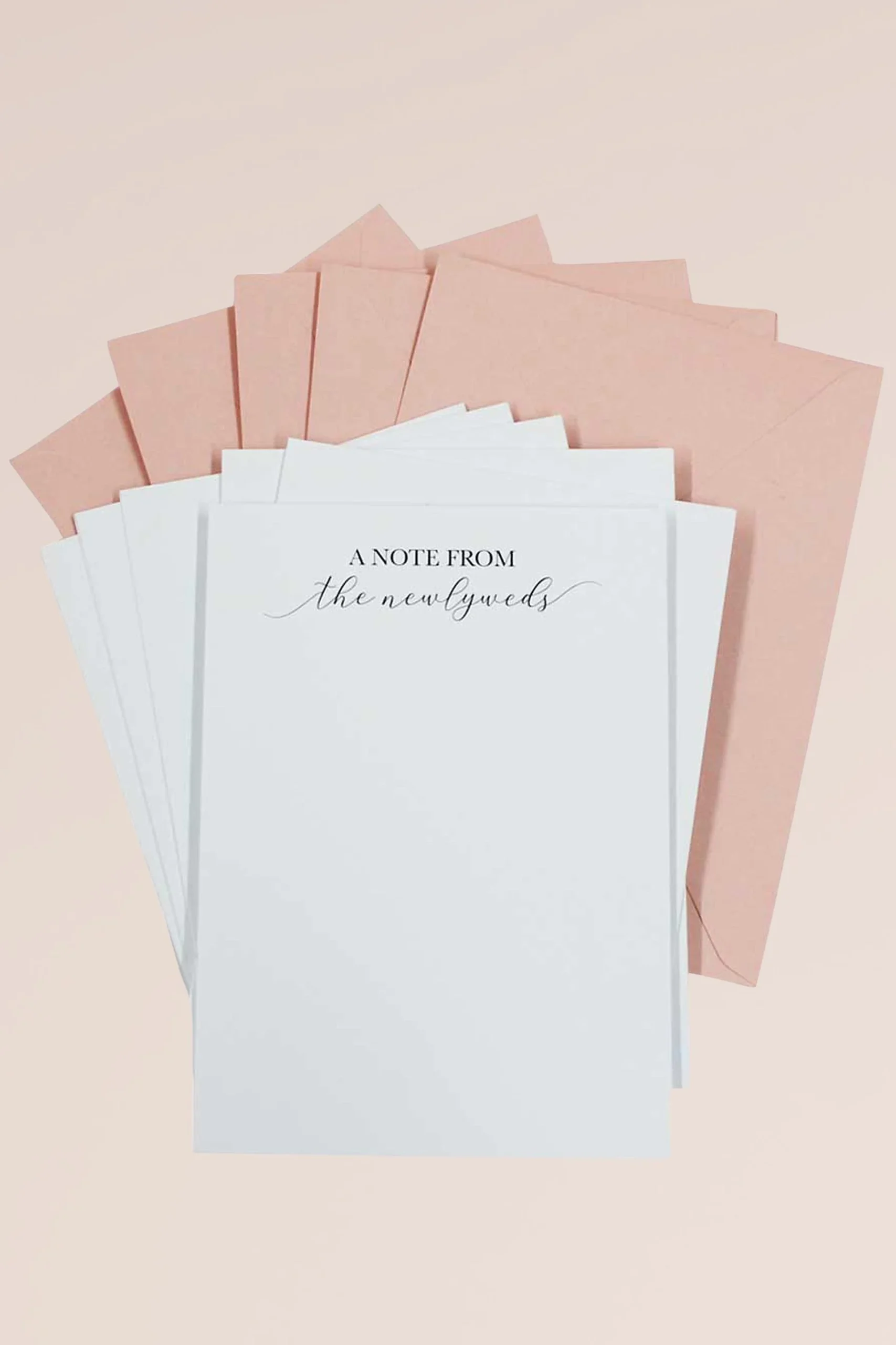 A Note From the Newlyweds Card and Envelope Set