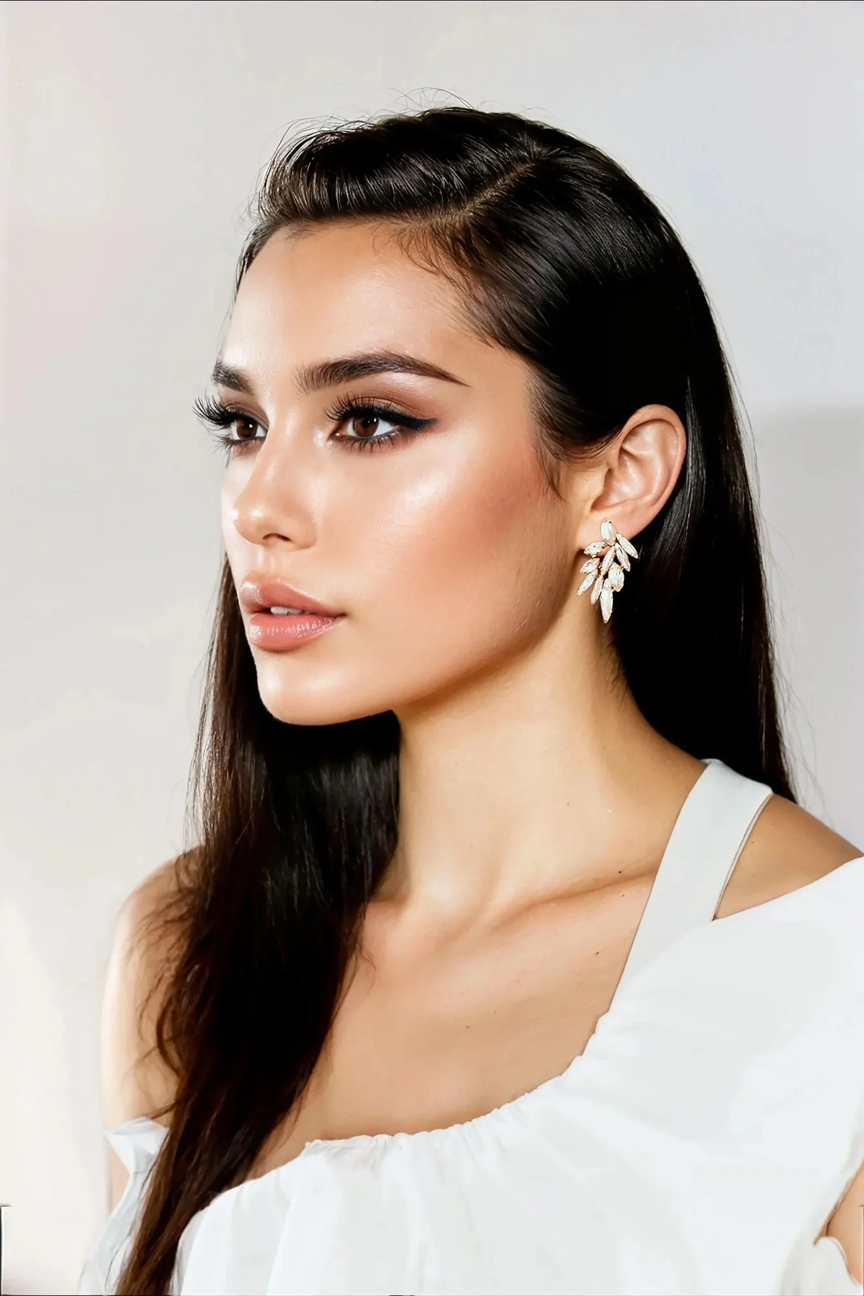 Nya Marquise Crystal Cluster Drop Earrings