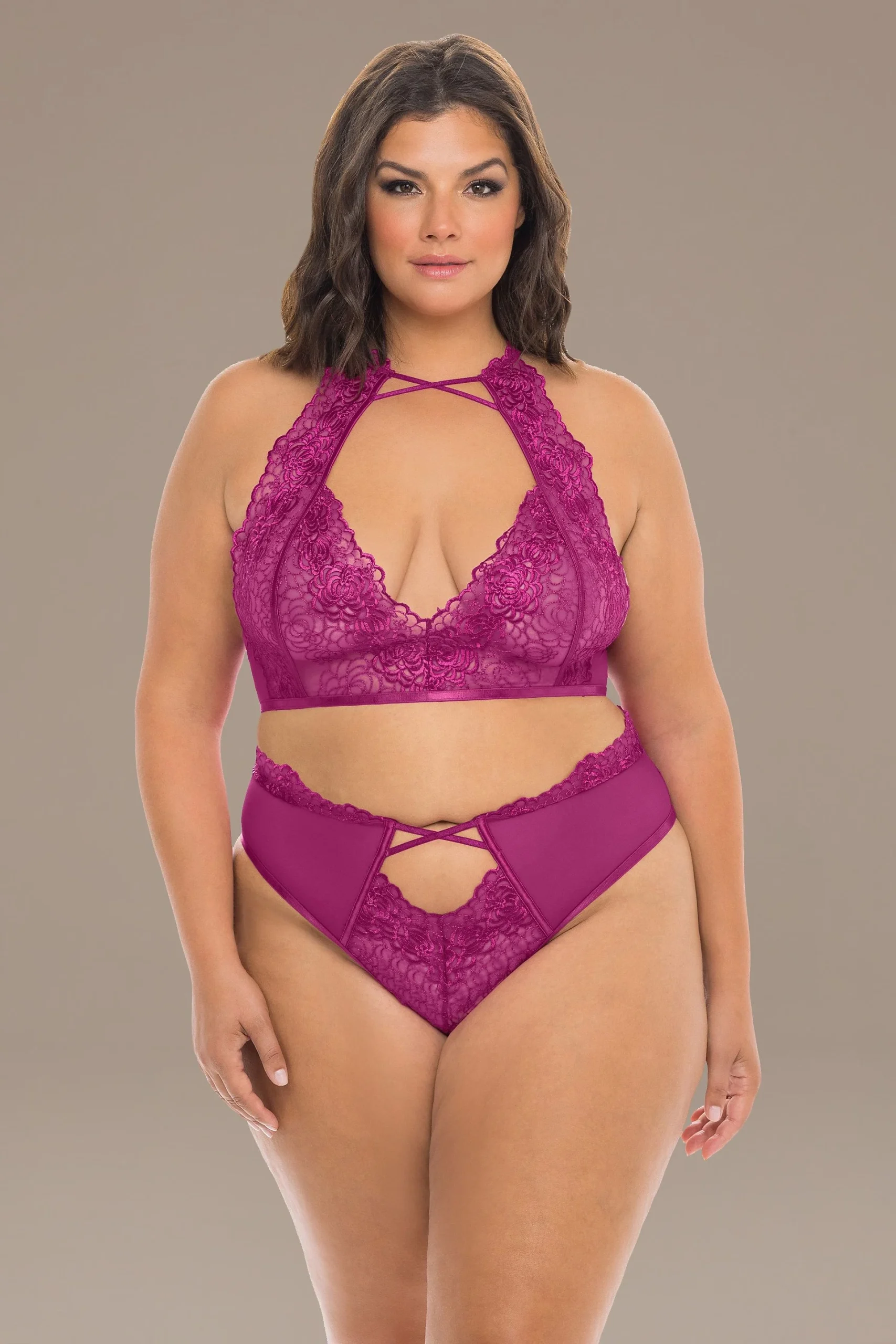 Oh La La Cheri Abrielle Plus Bra and Panty Set