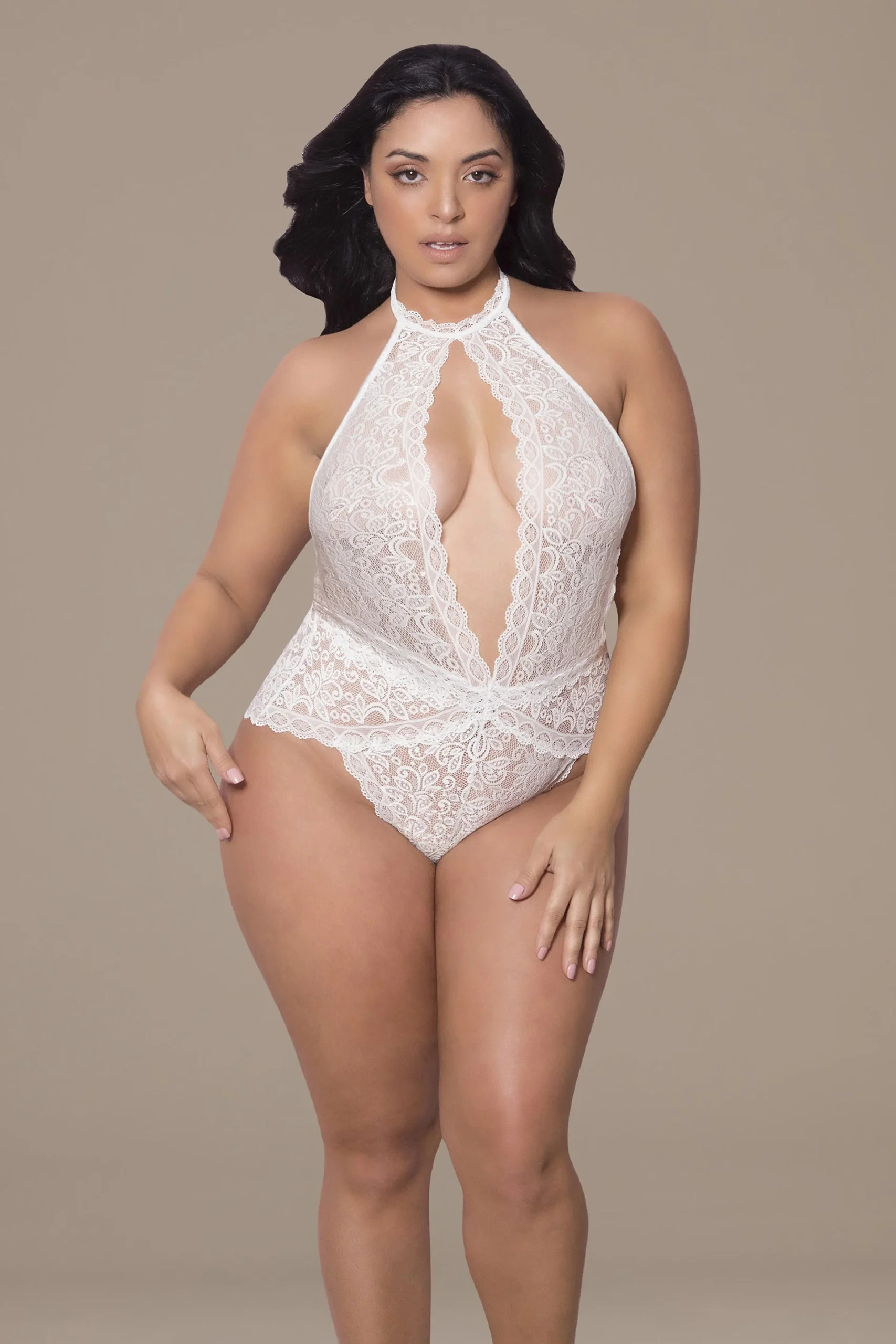 Oh La La Cheri Allison Lace Plus Size Bodysuit