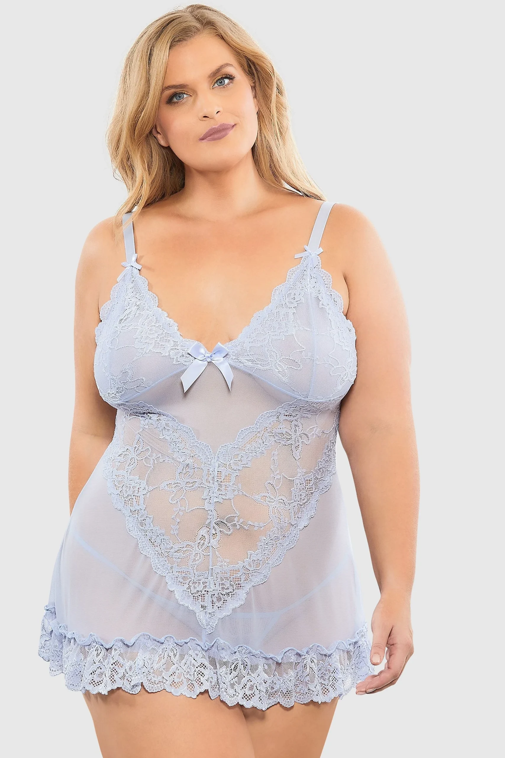 Oh La La Cheri Valentine Plus Size Chemise Set
