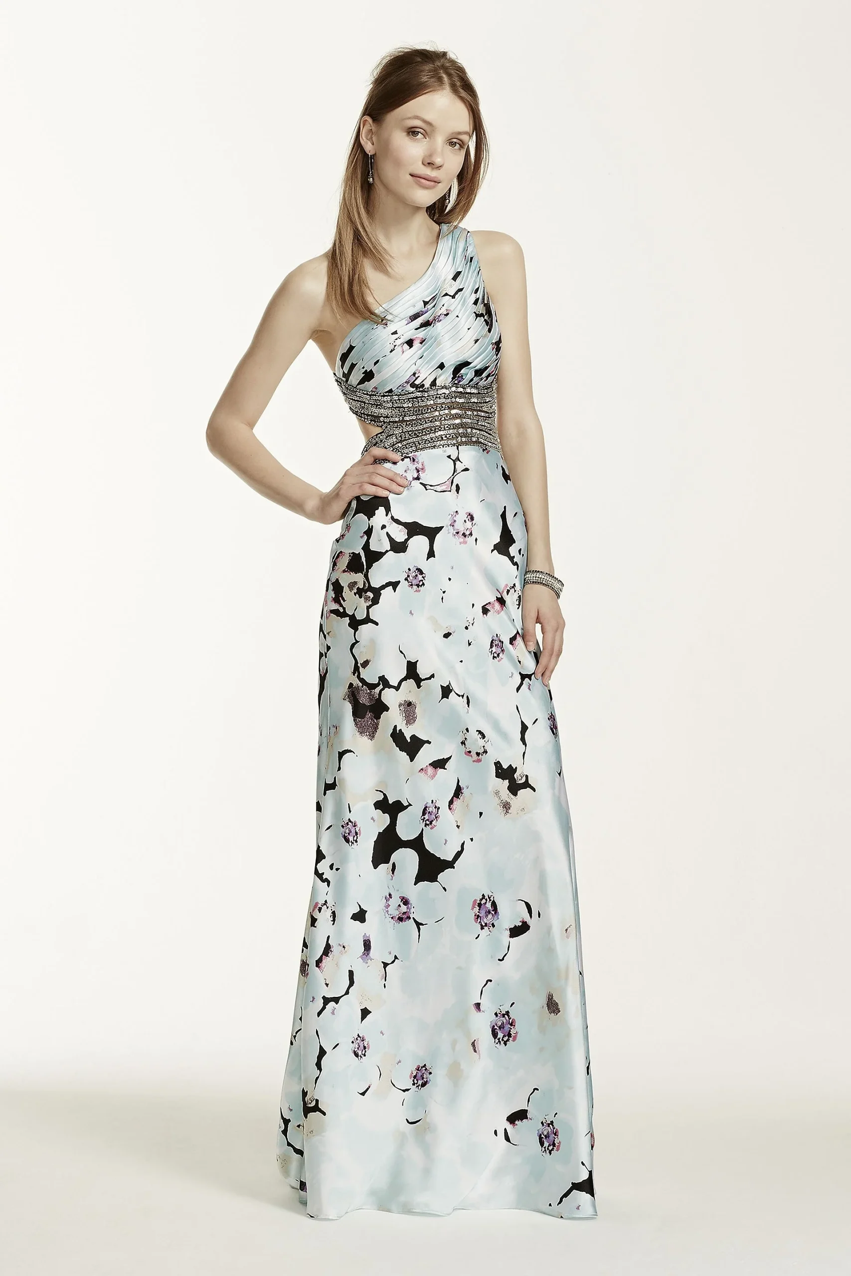 One Shoulder Dress with Open Back