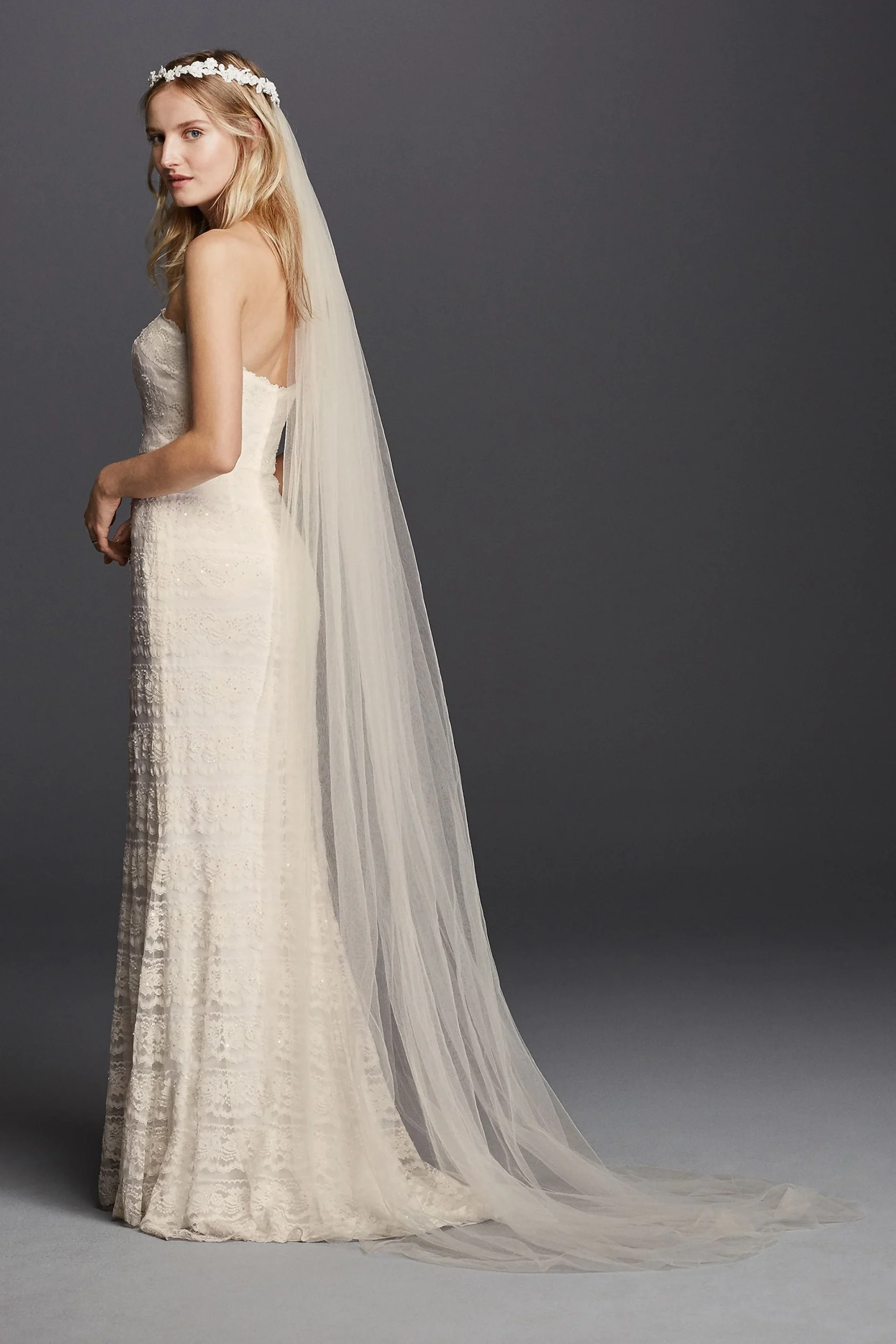 One Tier Halo Cathedral Veil
