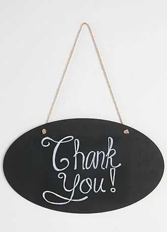 Oval Chalkboard Hanging Sign