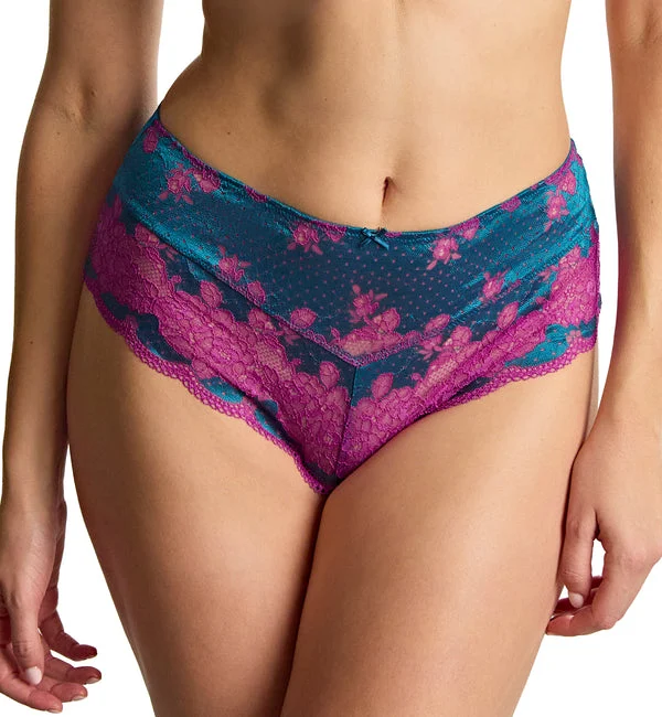 Panache Clara Deep Brief (7258) - Teal/Magenta