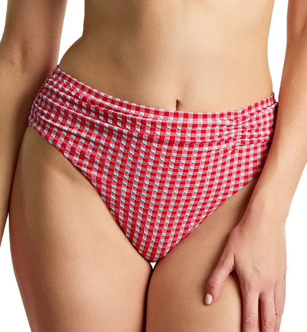Panache Midi Gathered Swim Pant (SW1729) - Red Gingham